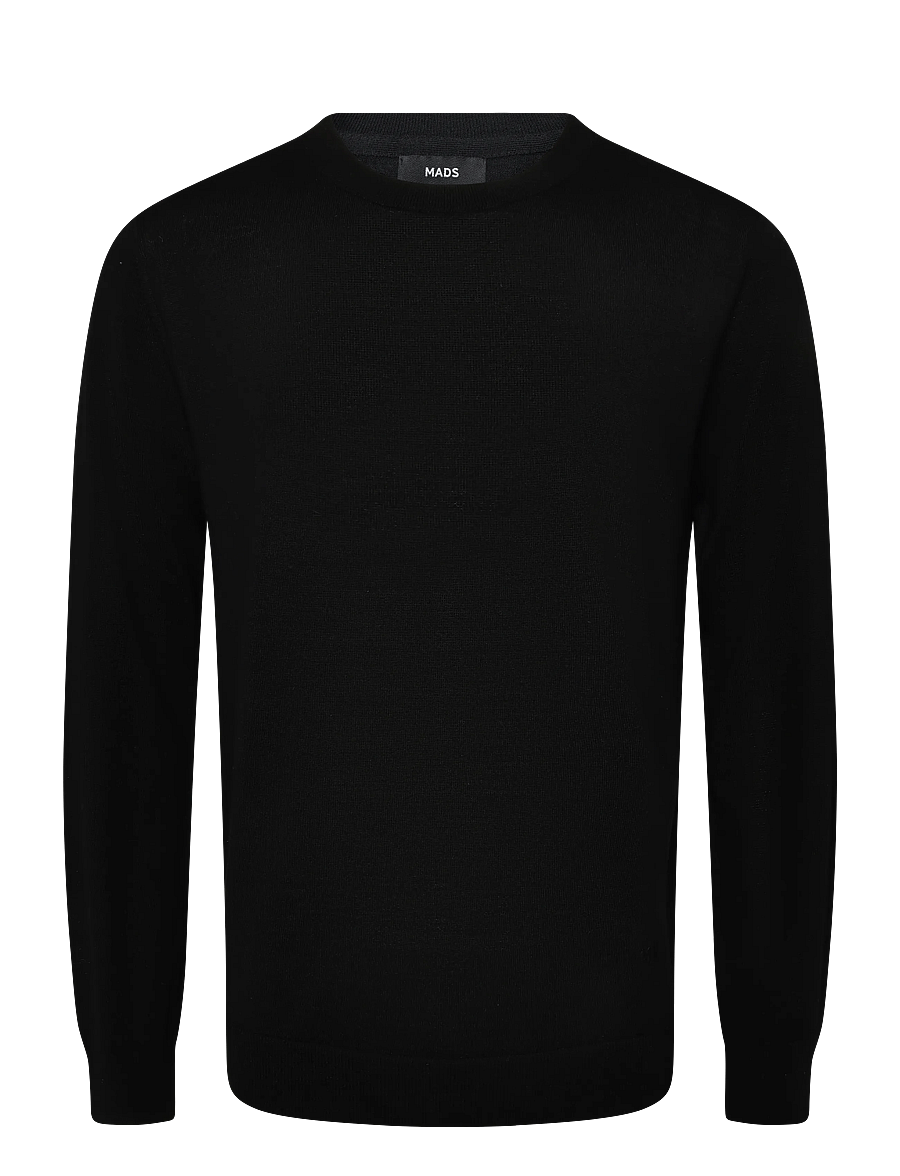 Mads Nørgaard - Merino Wool Karsten Knit - rundhals - black - 0