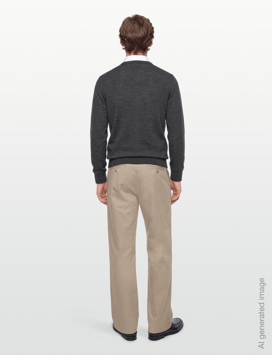 Mads Nørgaard - Merino Wool Karsten Knit - Ümara kaelusega - charcoal melange - 4