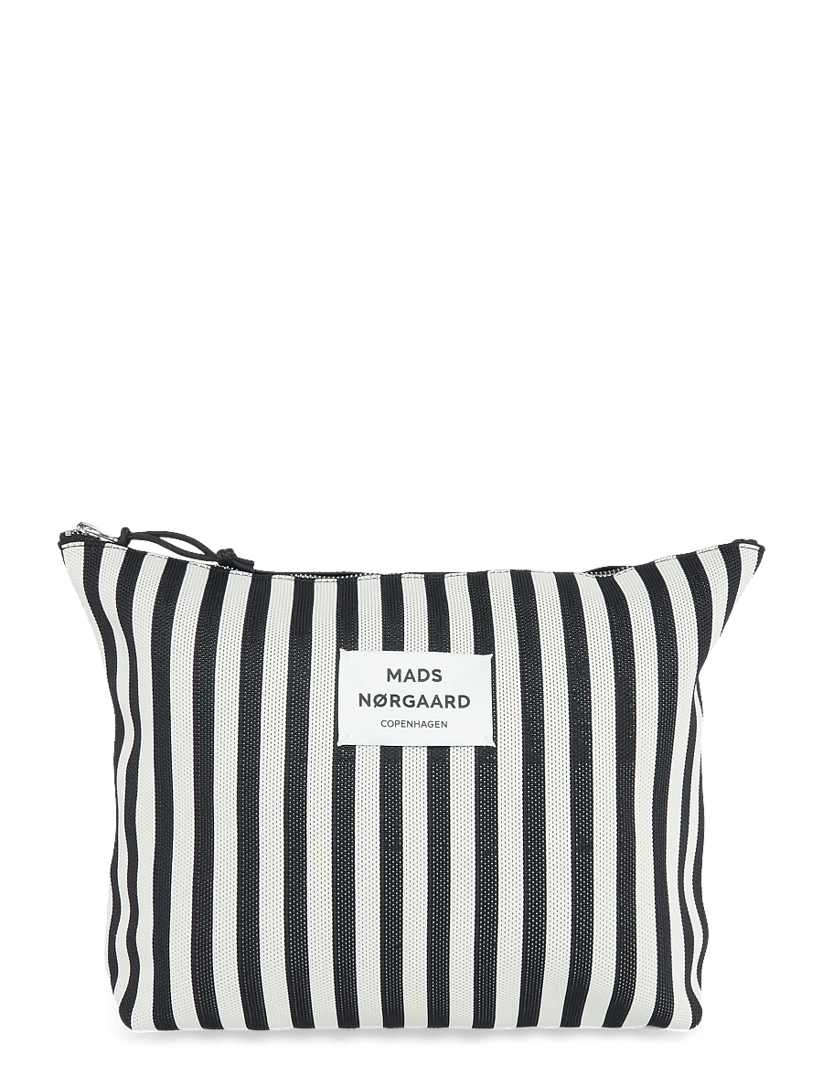 Mads Nørgaard - Knit Stripe Hilden Toiletry Bag - modetrends - black/white - 0