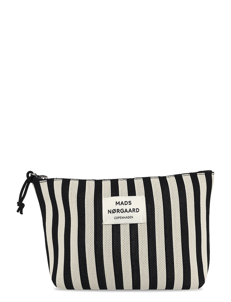 Mads Nørgaard - Knit Stripe Hof Make-Up Bag - modetrends - black/white - 0