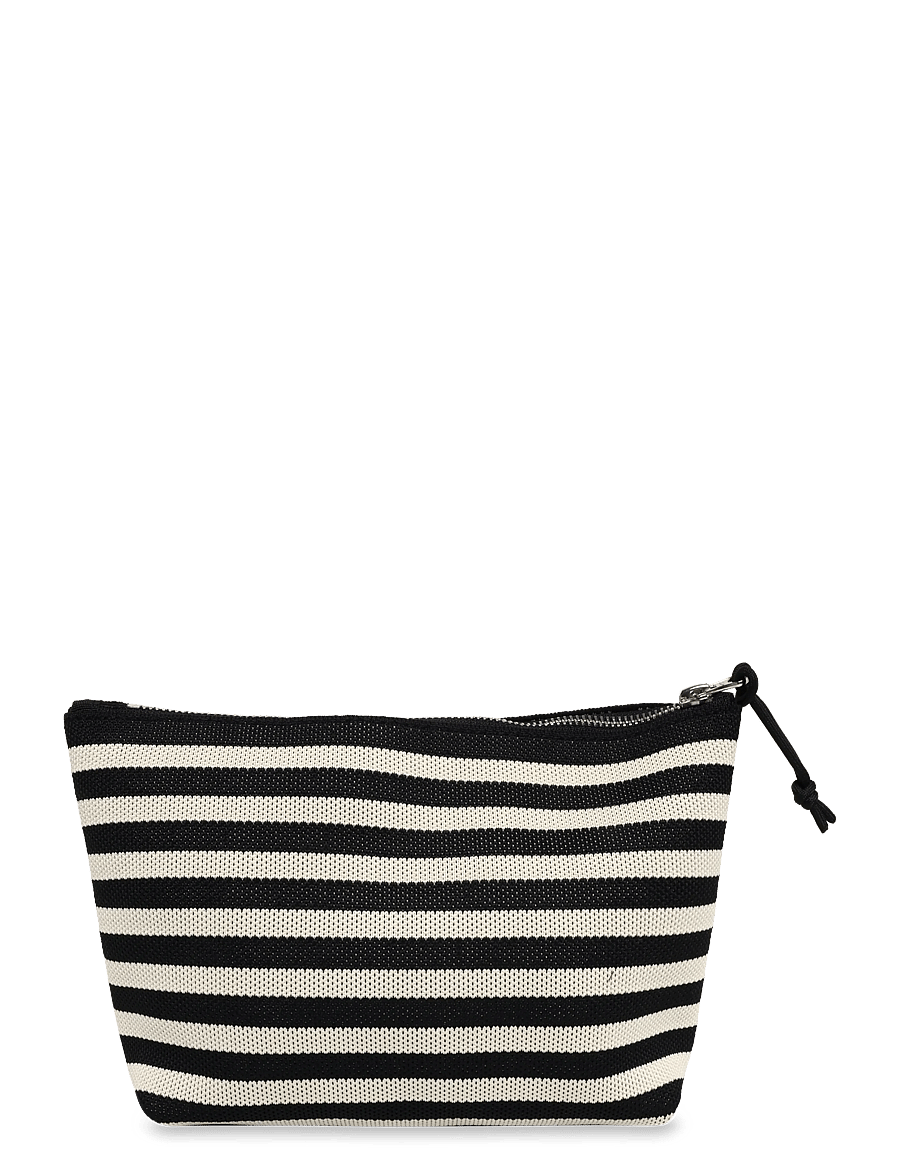 Mads Nørgaard - Knit Stripe Hof Make-Up Bag - modetrends - black/white - 1