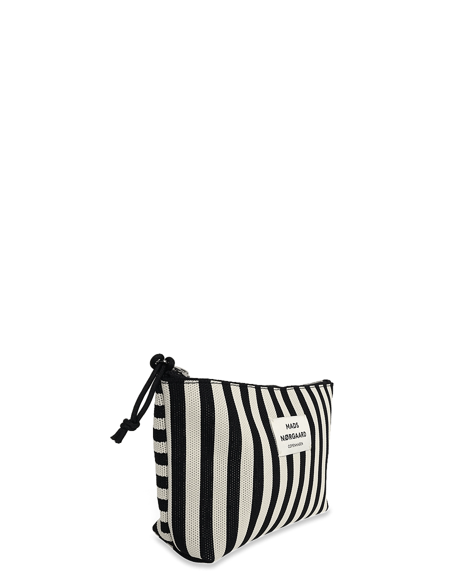Mads Nørgaard - Knit Stripe Hof Make-Up Bag - modetrends - black/white - 2