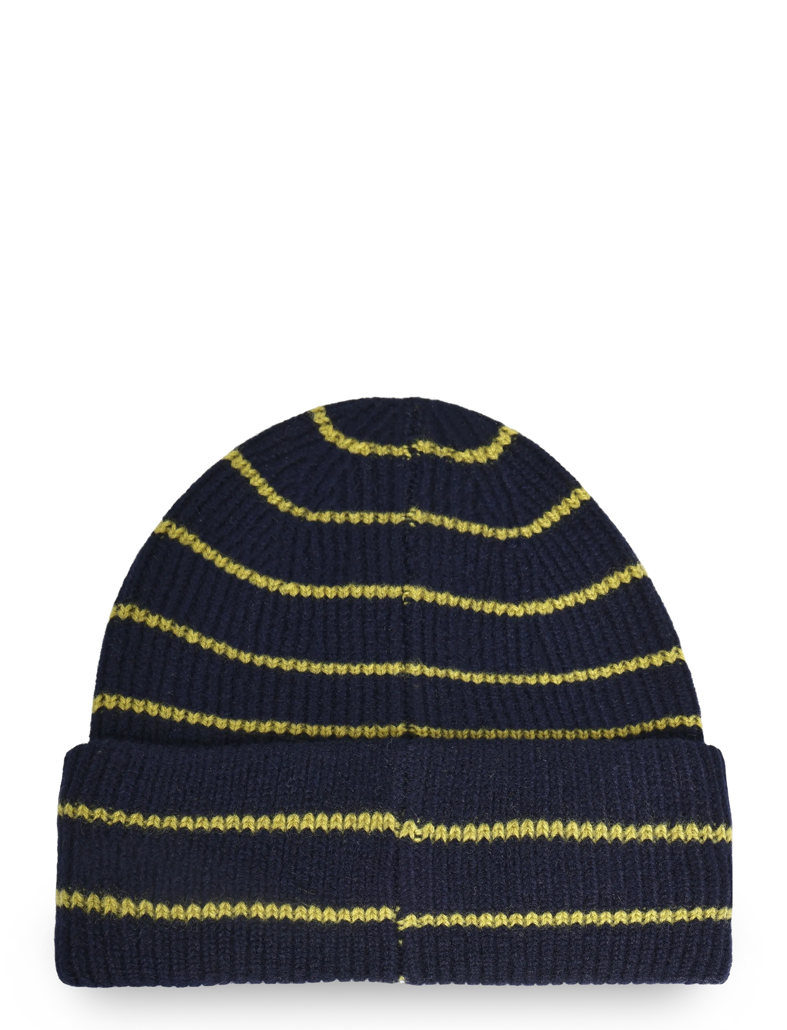 Mads Nørgaard - One Wool Anju Stripe Beanie - kootud mütsid - sky captain/green olive - 1