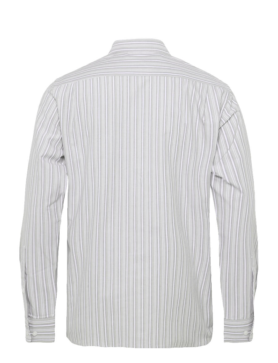 Mads Nørgaard - Oxford Sune Stripe Shirt BD - randiga skjortor - overland track/tarmac - 1