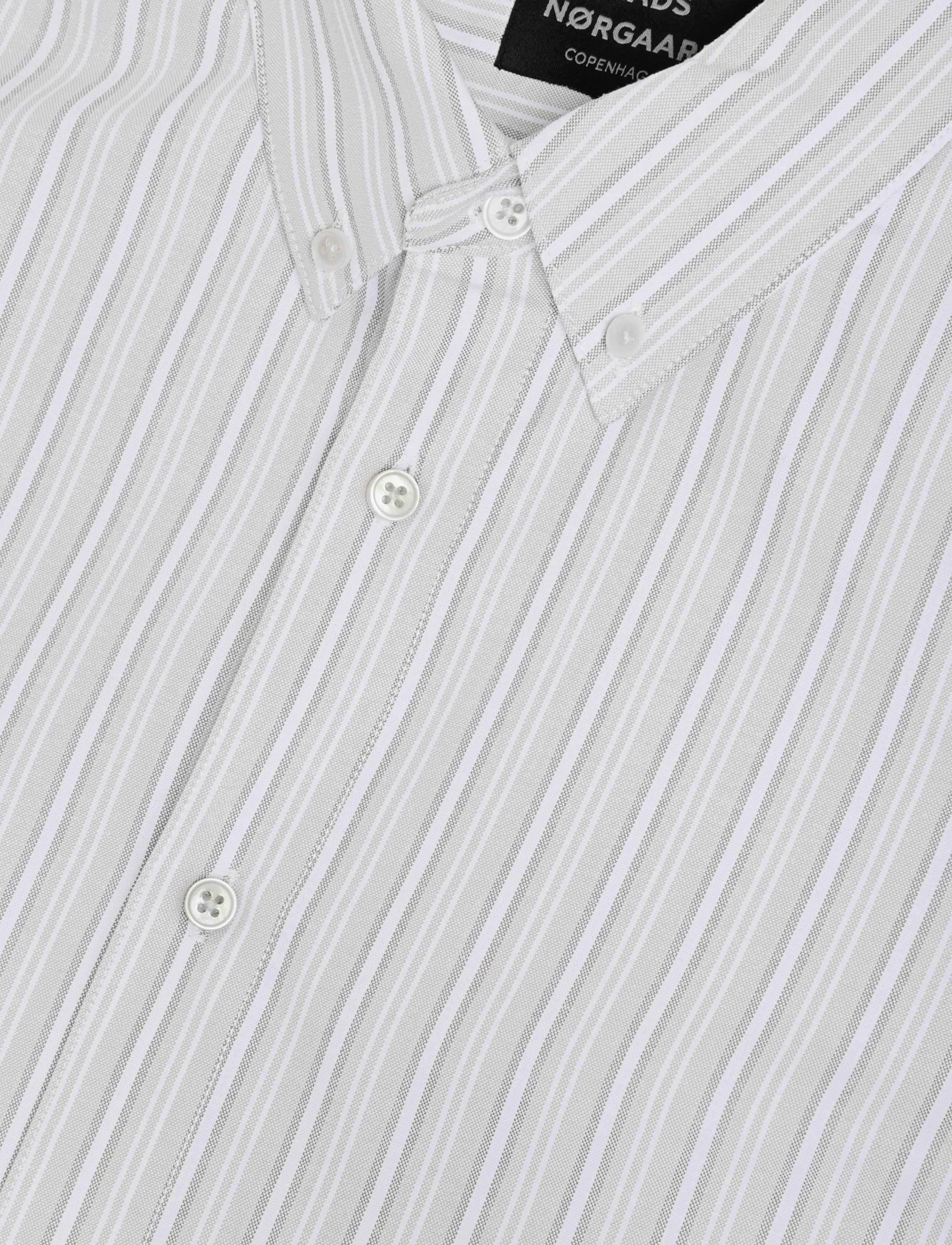 Mads Nørgaard - Oxford Sune Stripe Shirt BD - randiga skjortor - overland track/tarmac - 2