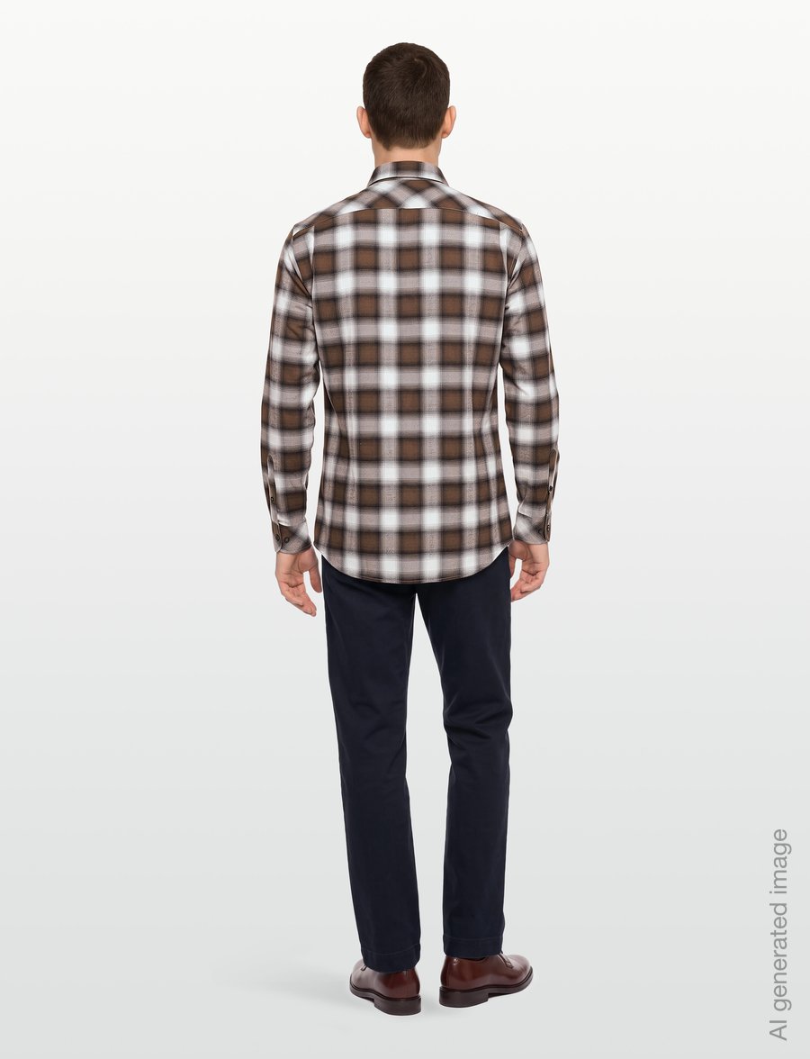Mads Nørgaard - Flannel Check Sune Shirt - flanellskjortor - cocoa ch. - 4