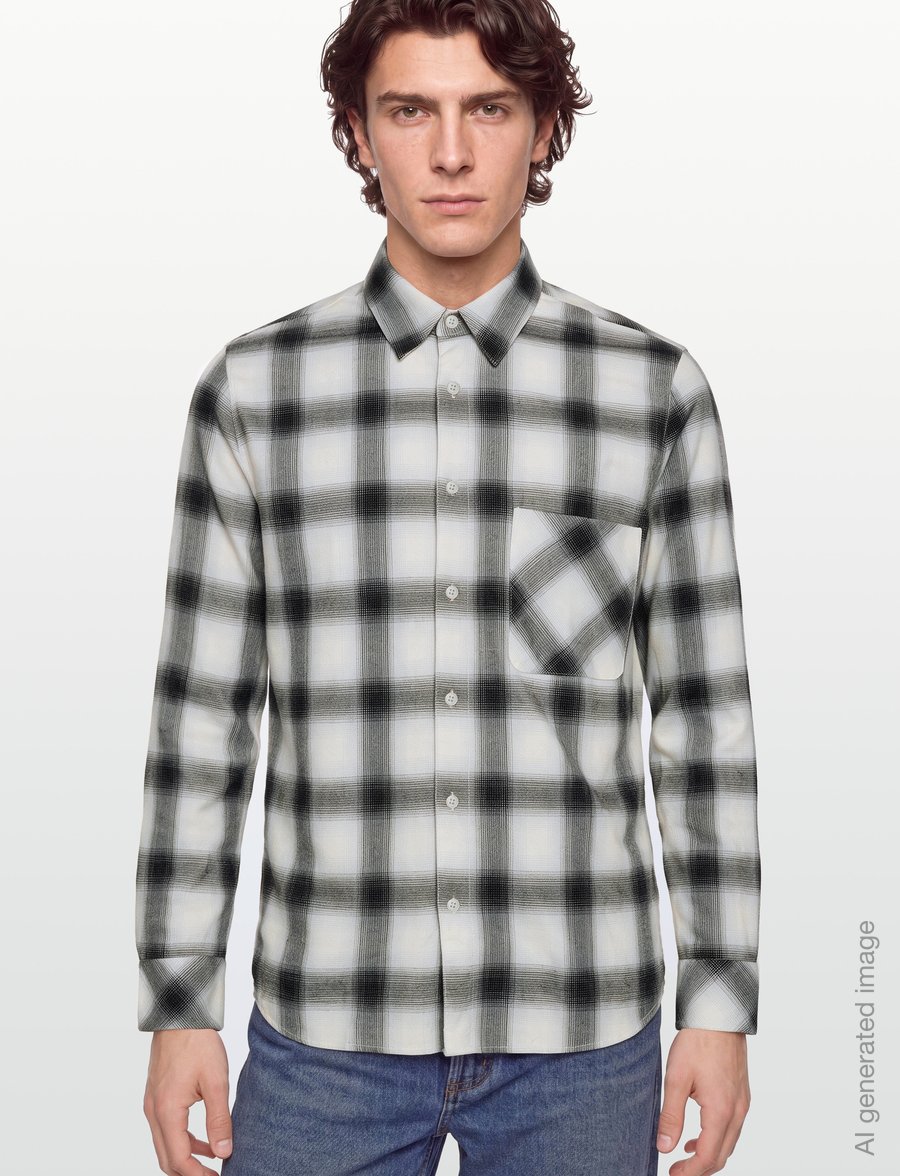Mads Nørgaard - Flannel Check Sune Shirt - flannel shirts - sky captain ch. - 3