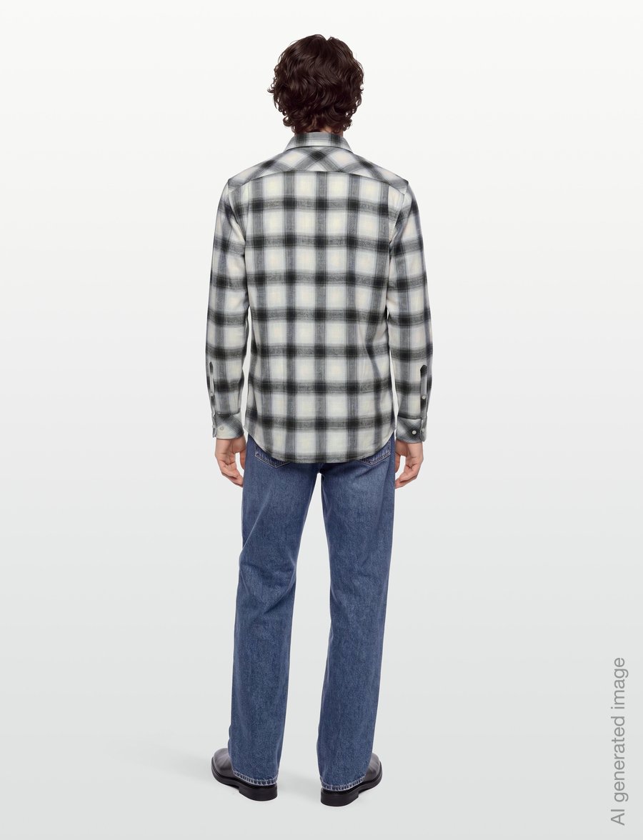 Mads Nørgaard - Flannel Check Sune Shirt - flannel shirts - sky captain ch. - 4