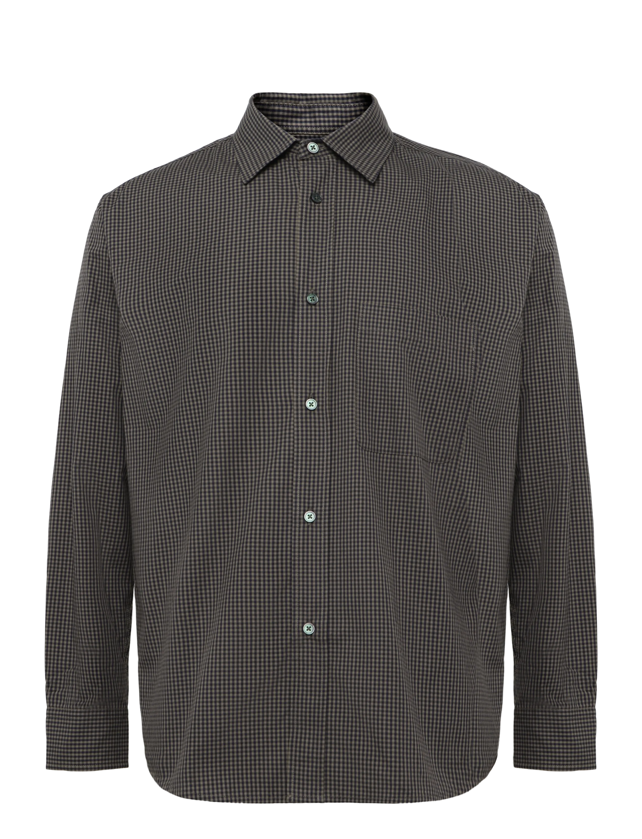Mads Nørgaard - Cotton Soft Marcel Shirt - casual skjortor - sky captain/tarmac ch. - 1