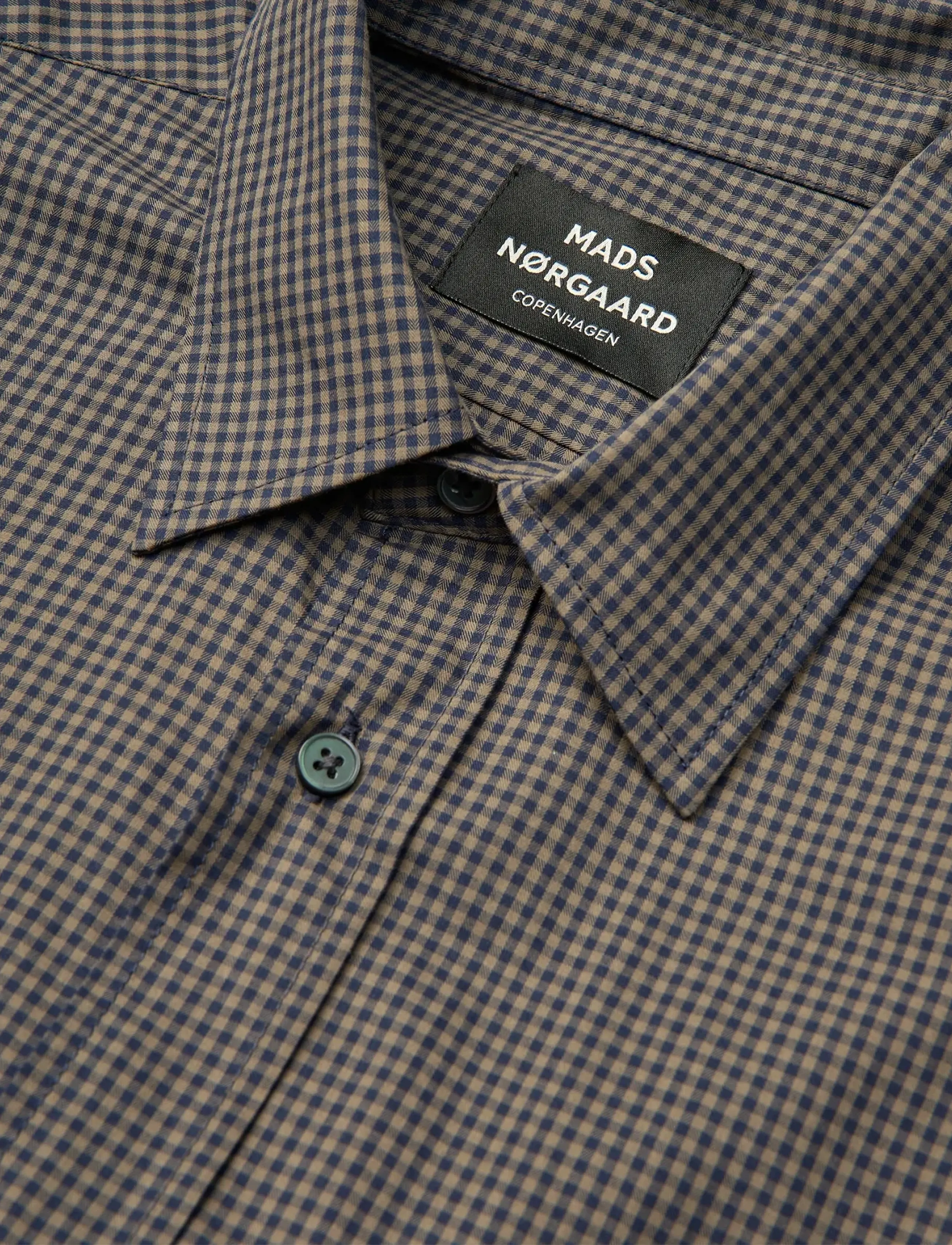 Mads Nørgaard - Cotton Soft Marcel Shirt - casual skjortor - sky captain/tarmac ch. - 3