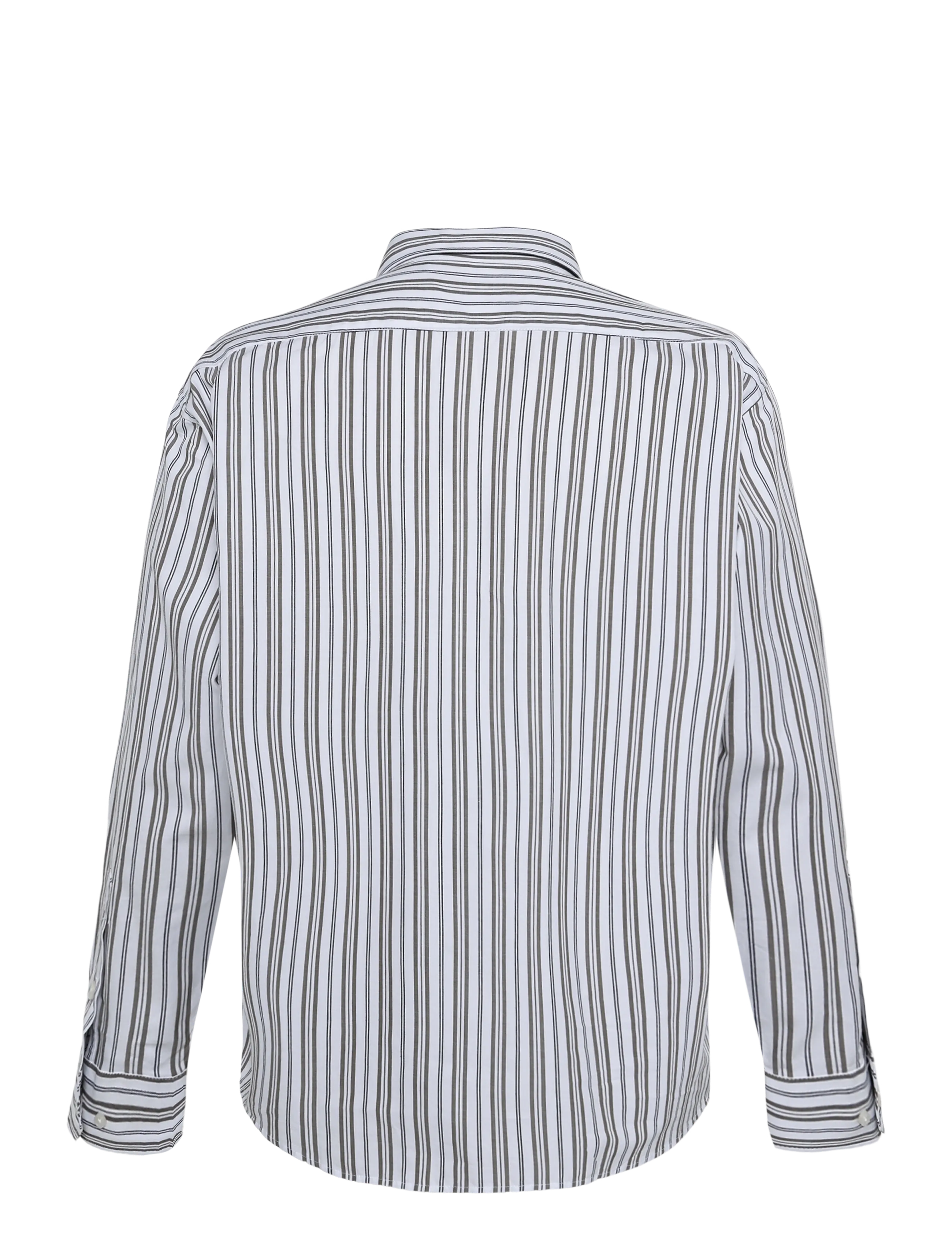 Mads Nørgaard - Cotton Soft Marcel Shirt - freizeithemden - white/tarmac st. - 1