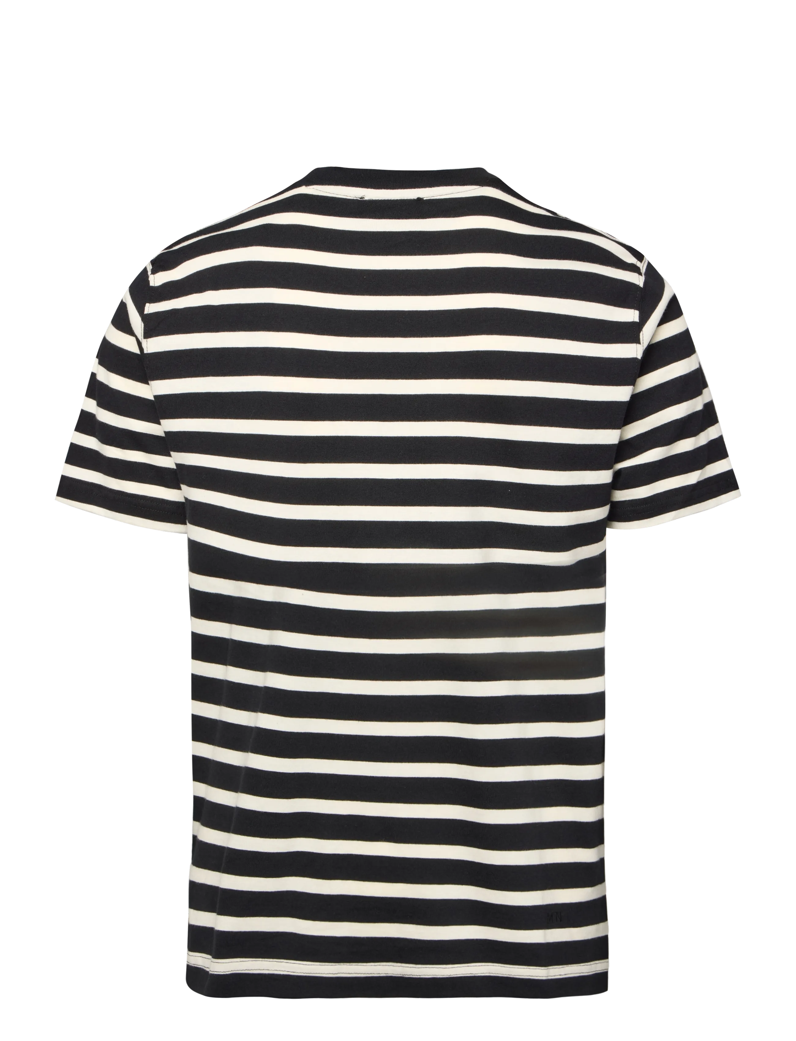Mads Nørgaard - Cotton Jersey Stripe Frode Tee - kurzärmelige t-shirts - black/vanilla ice - 1