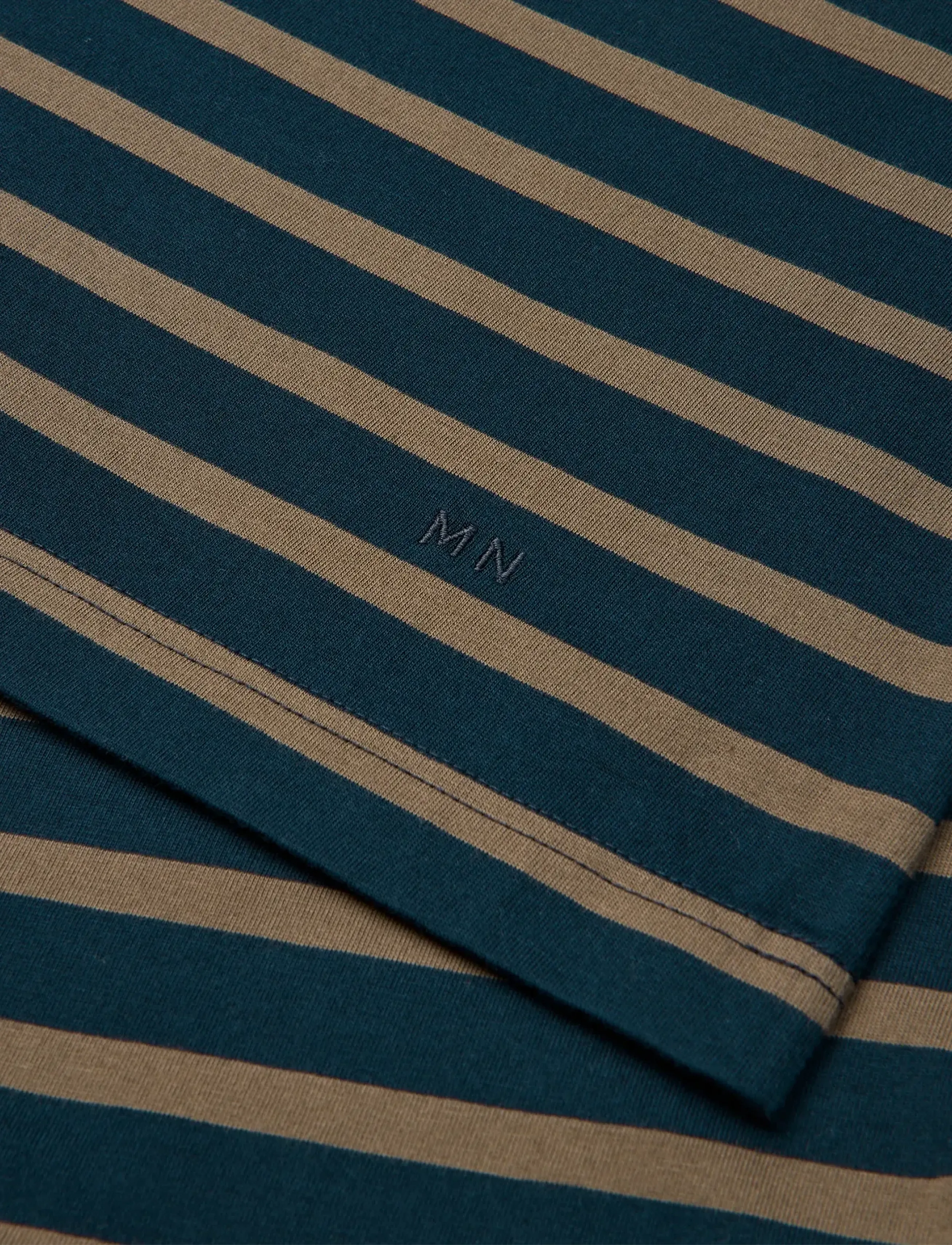 Mads Nørgaard - Cotton Jersey Stripe Frode Tee - kortärmade t-shirts - sky captain/tarmac - 1