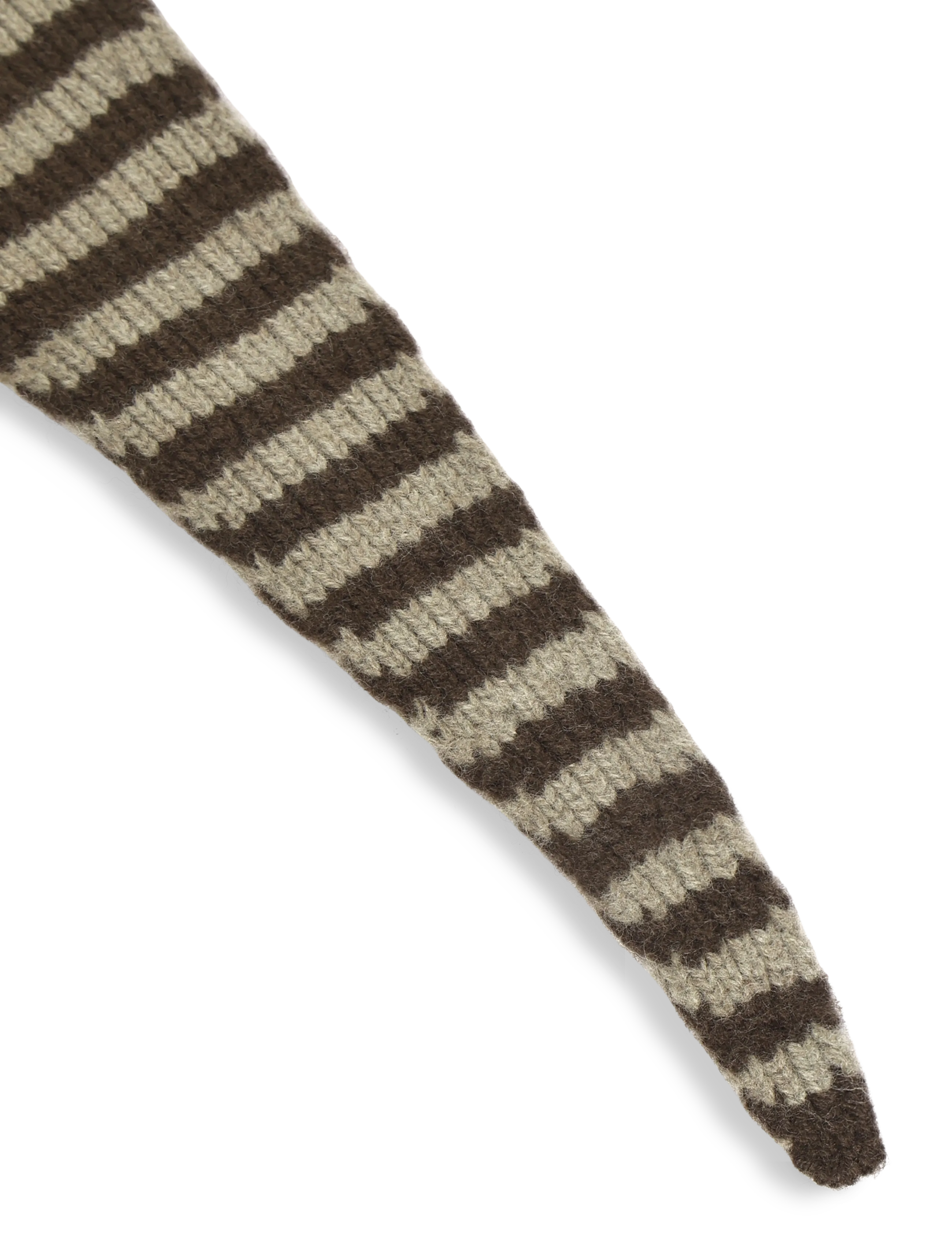 Mads Nørgaard - One Wool Momo Stripe scarf - talvesallid - demitasse/roasted cashew - 2