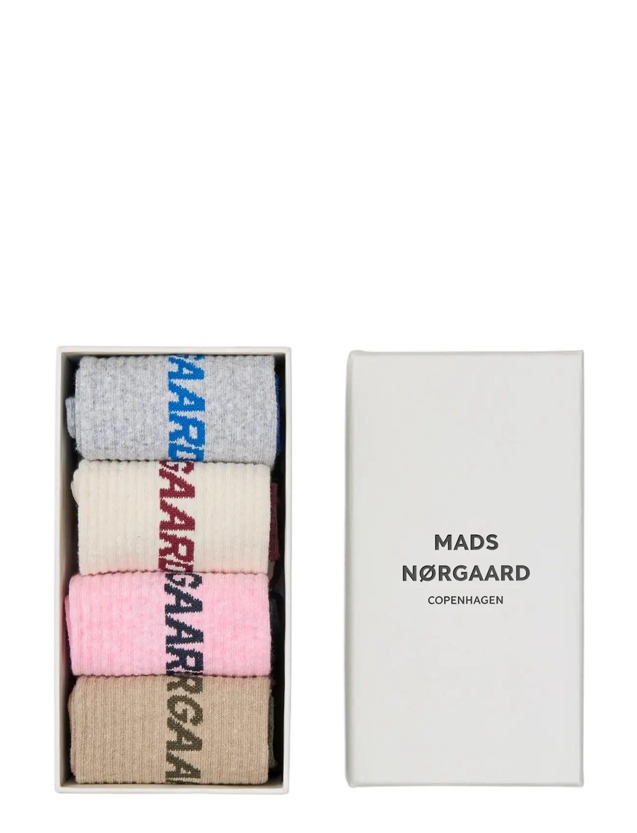Mads Nørgaard Sock Box Logo Stepper, One Size, Socks, Mehrfarbig/gemustert - Regular Frauen