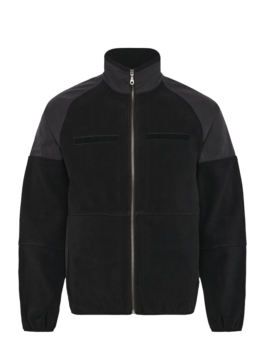 Mads Nørgaard - Fleece Contrast Jacket - hybridjackor - black - 0