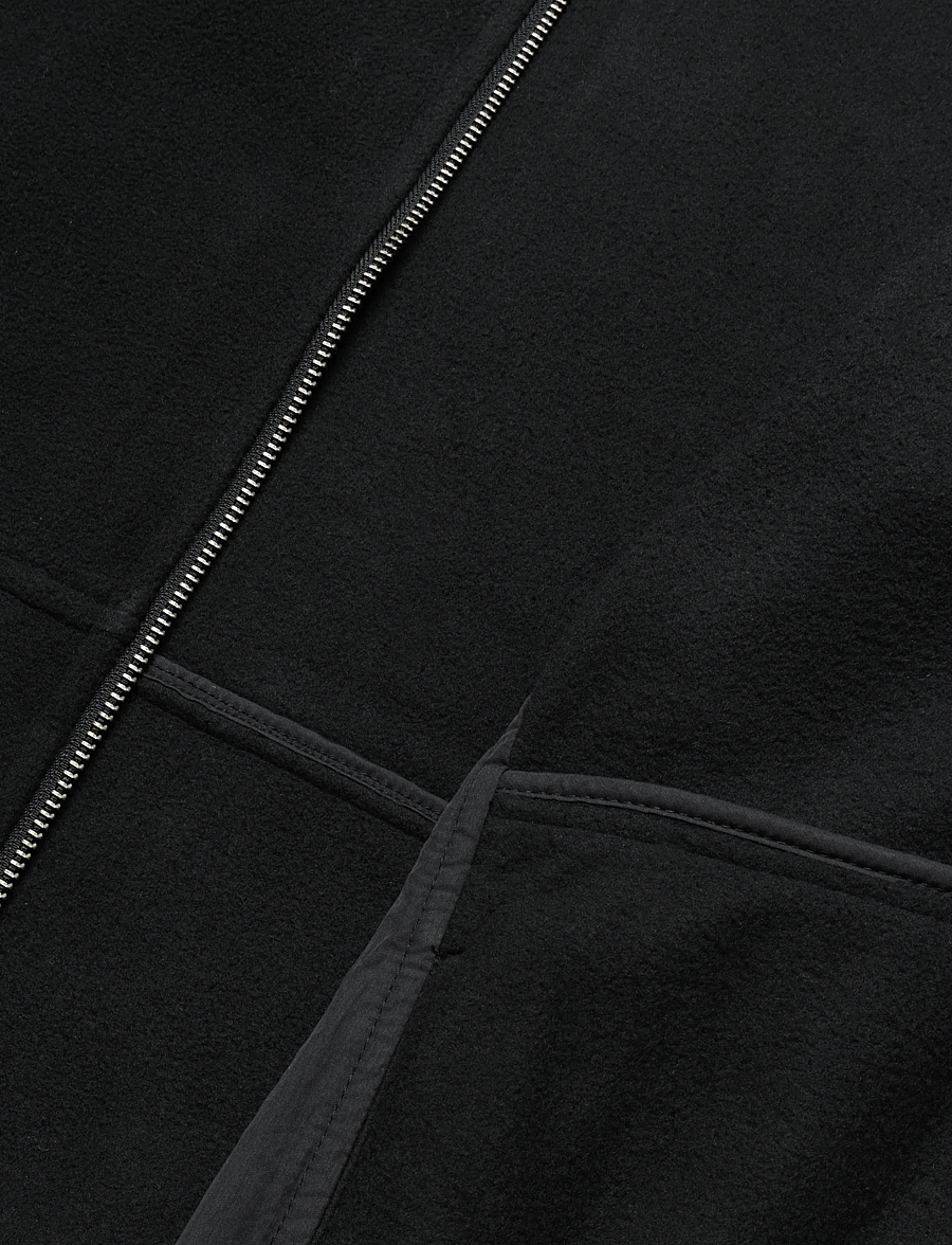 Mads Nørgaard - Fleece Contrast Jacket - hybridjackor - black - 4