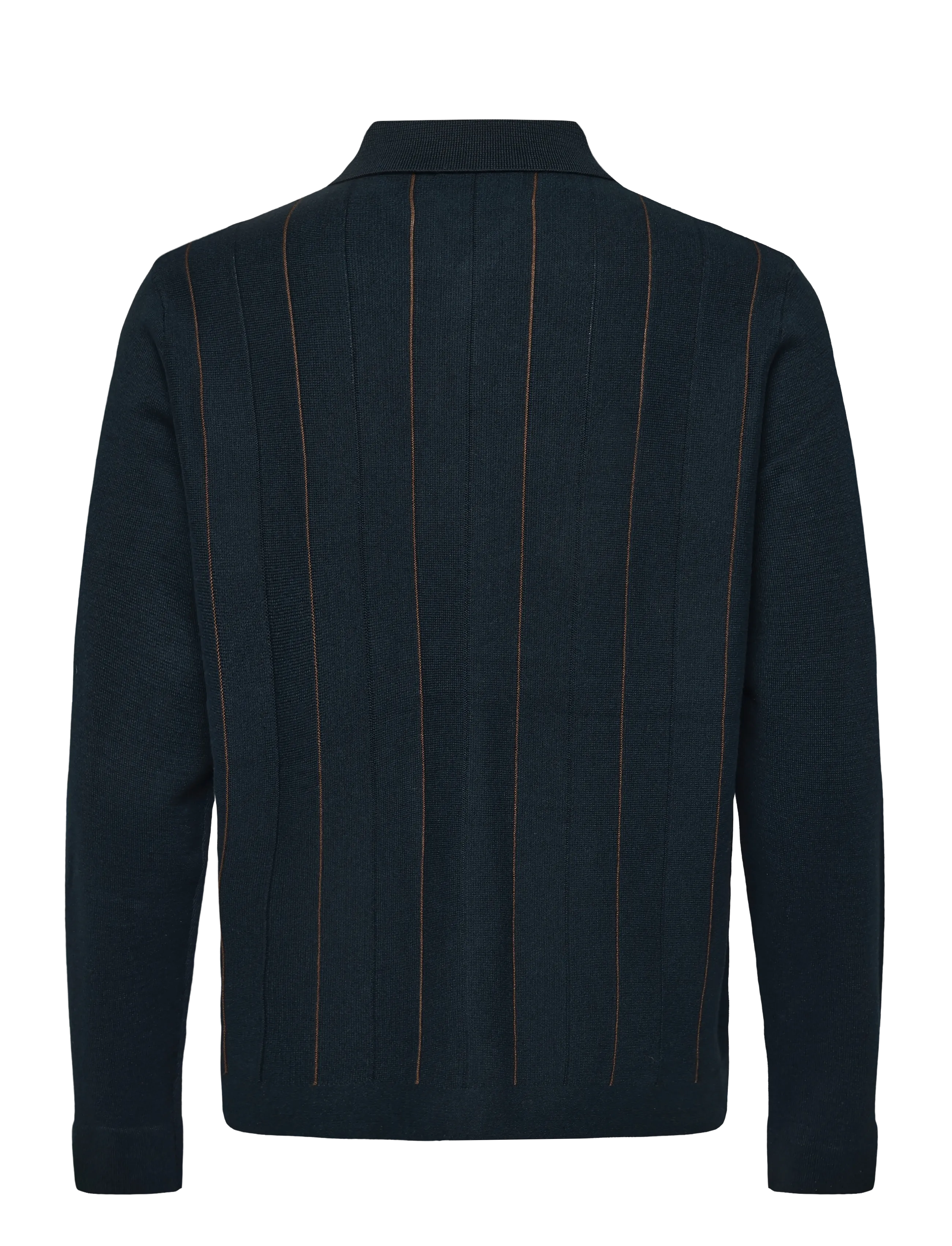 Mads Nørgaard - Classy Brando Polo LS Knit - langärmelige strick-polohemden - sky captain - 2