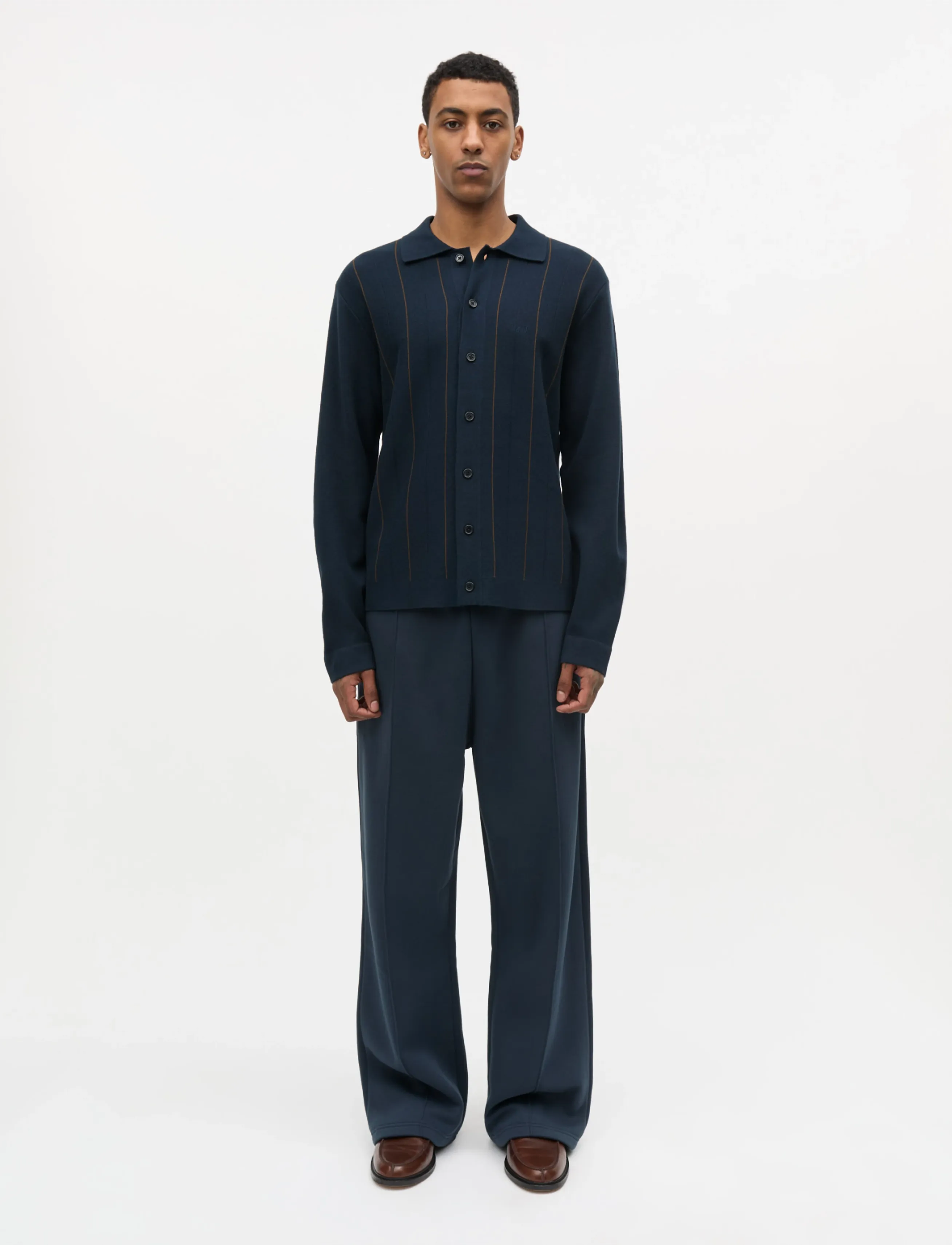 Mads Nørgaard Classy Brando Polo LS Knit - Nach Anlass kaufen - SKY CAPTAIN / navy