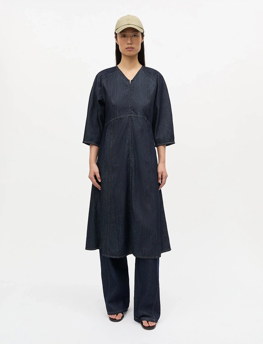 Mads Nørgaard - Cosy Denim Gudrun Dress - jeanskleider - rinse - 0
