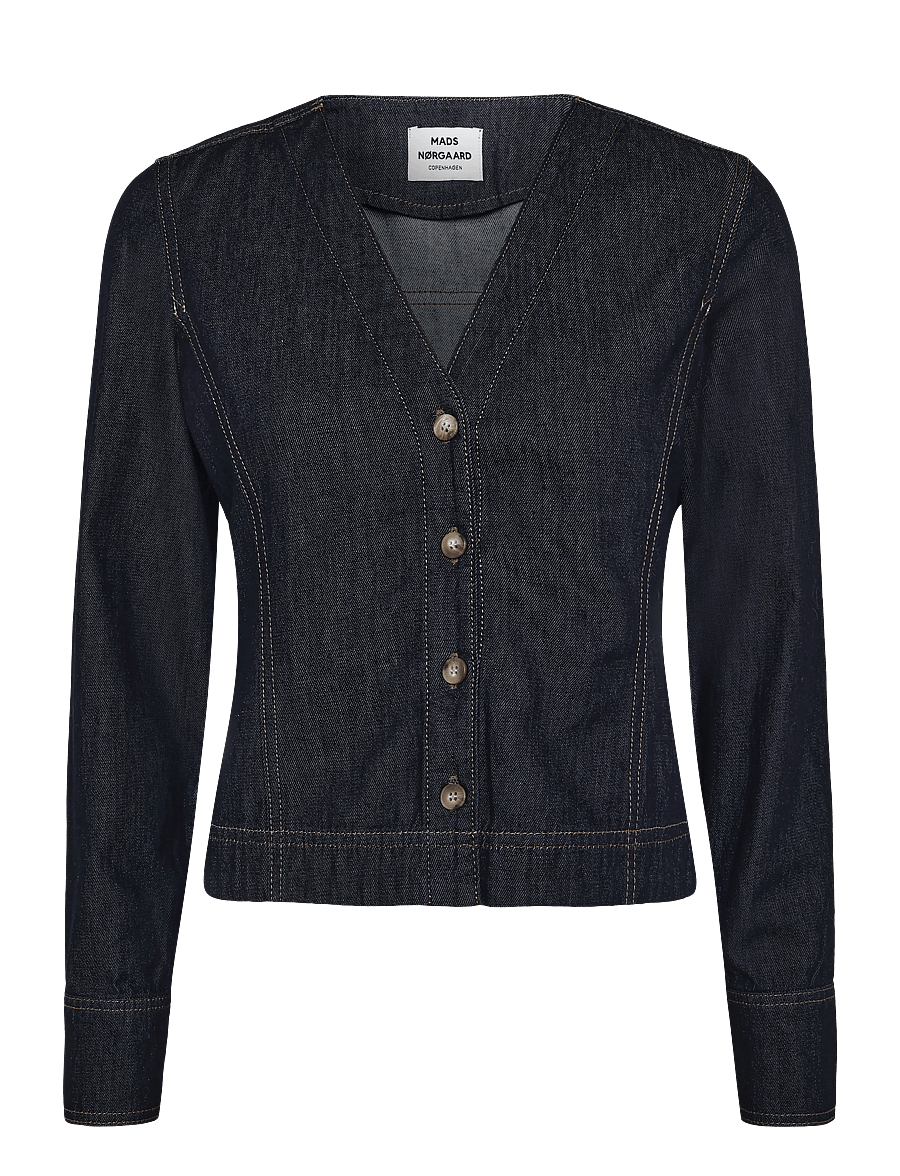 Mads Nørgaard - Cosy Denim Maya Shirt - jeansskjortor - rinse - 1