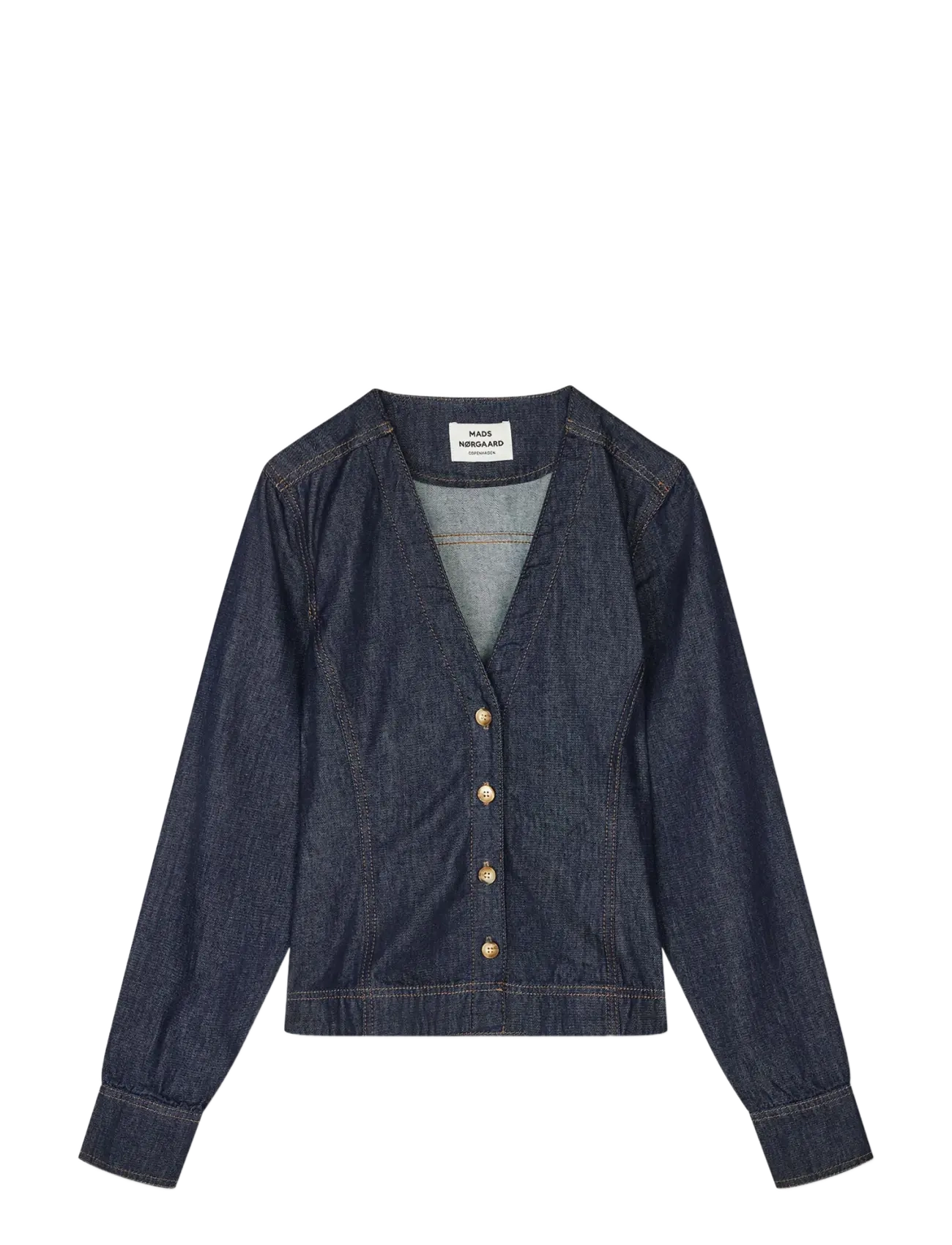 Mads Nørgaard Cosy Denim Maya Shirt - Tøj - RINSE / navy
