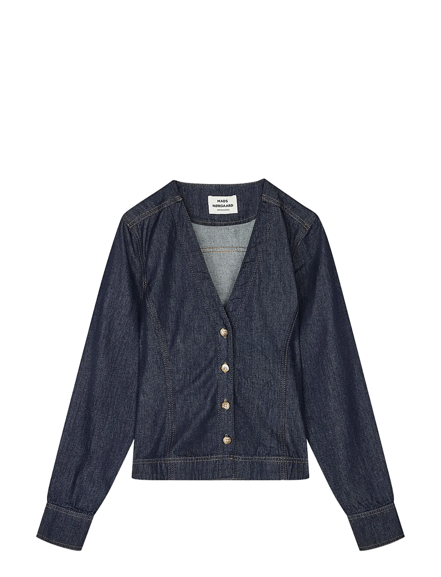 Mads Nørgaard - Cosy Denim Maya Shirt - denimskjorter - rinse - 1