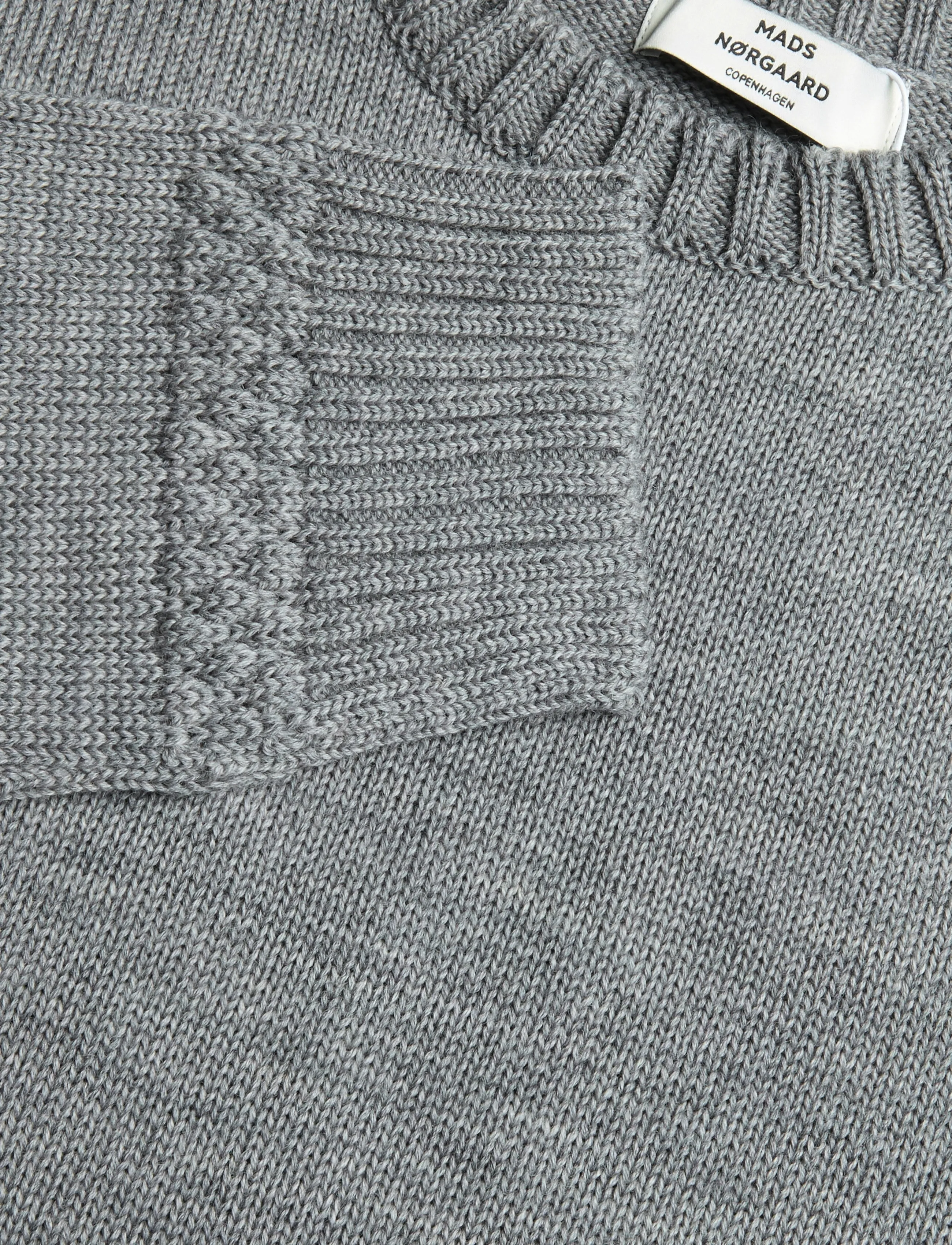Mads Nørgaard - Wool Karoline Sweater - striktrøjer - mid grey melange - 2