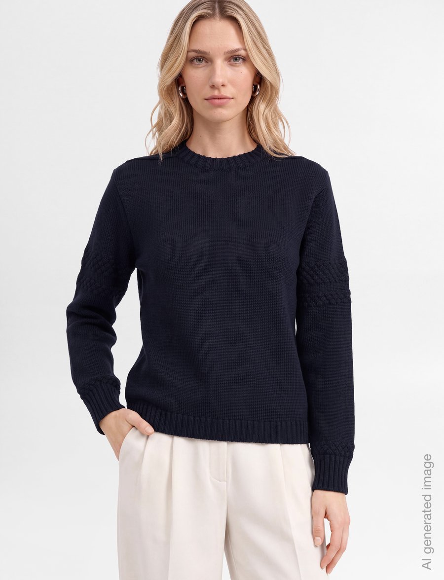 Mads Nørgaard - Wool Karoline Sweater - strikkegensere - sky captain - 3