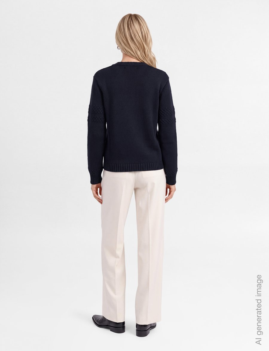Mads Nørgaard - Wool Karoline Sweater - strikkegensere - sky captain - 4