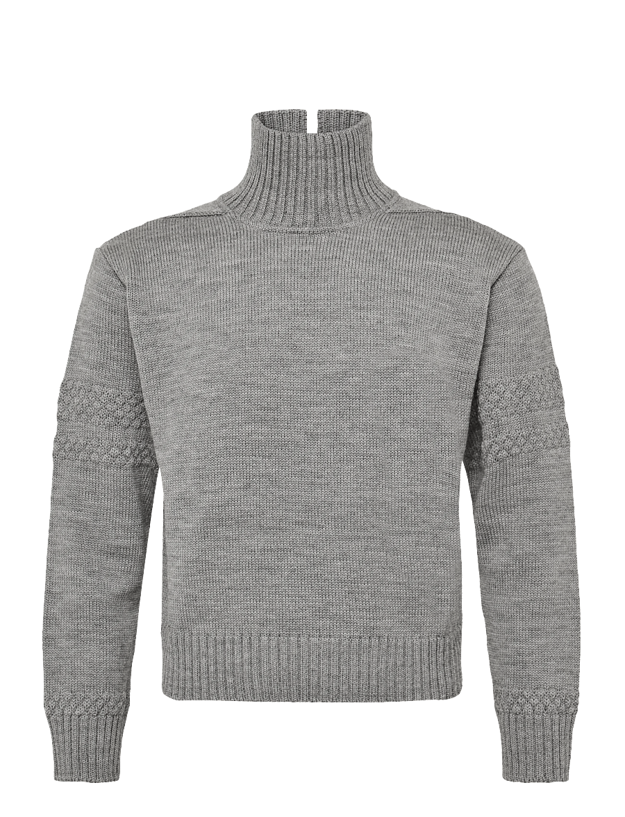 Mads Nørgaard - Wool Berthe Turtleneck Sweater - kampsunid - mid grey melange - 0