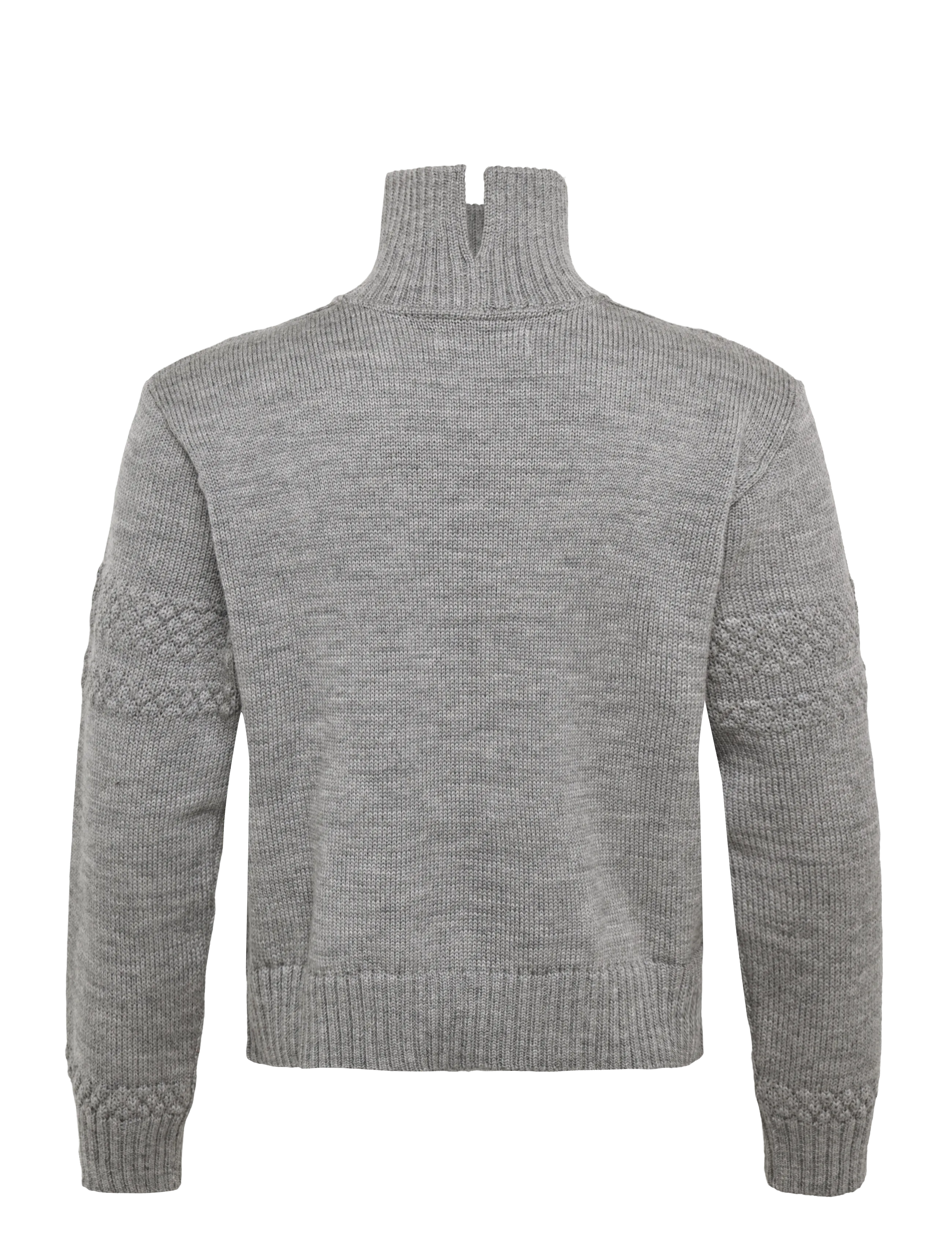 Mads Nørgaard - Wool Berthe Turtleneck Sweater - mid grey melange - 1