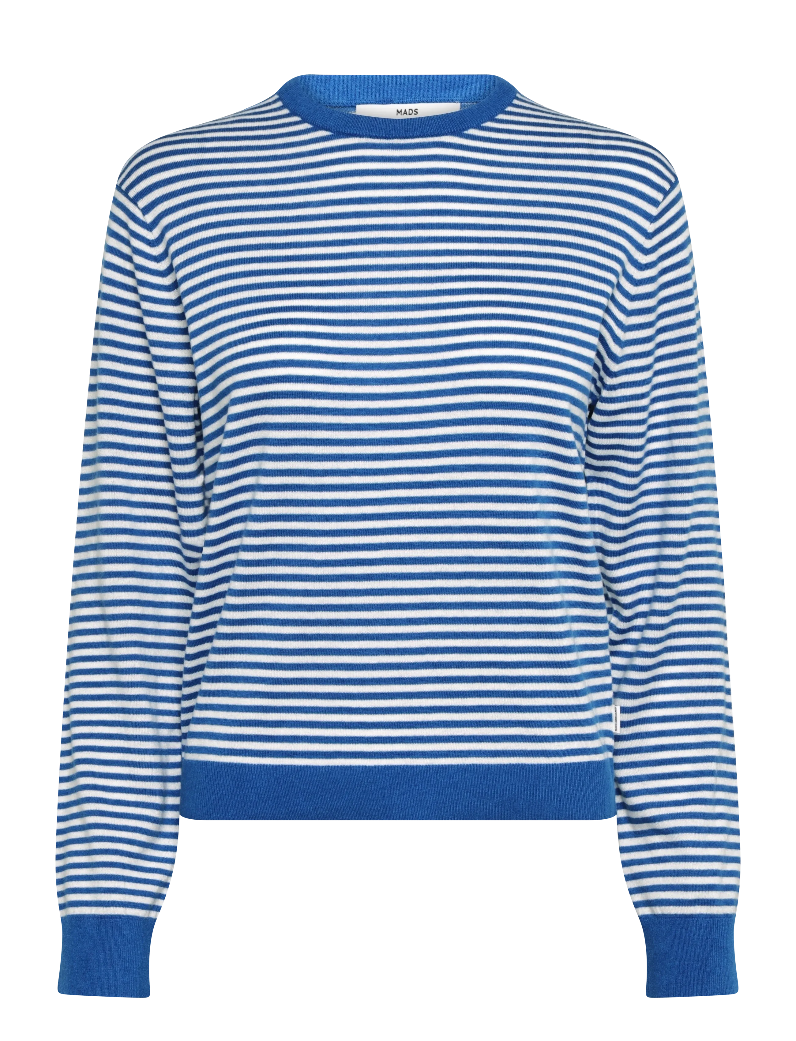 Mads Nørgaard Fine Merino Emma Stripe Knit - Jumpers - LAPIS BLUE/VANILLA ICE / blue