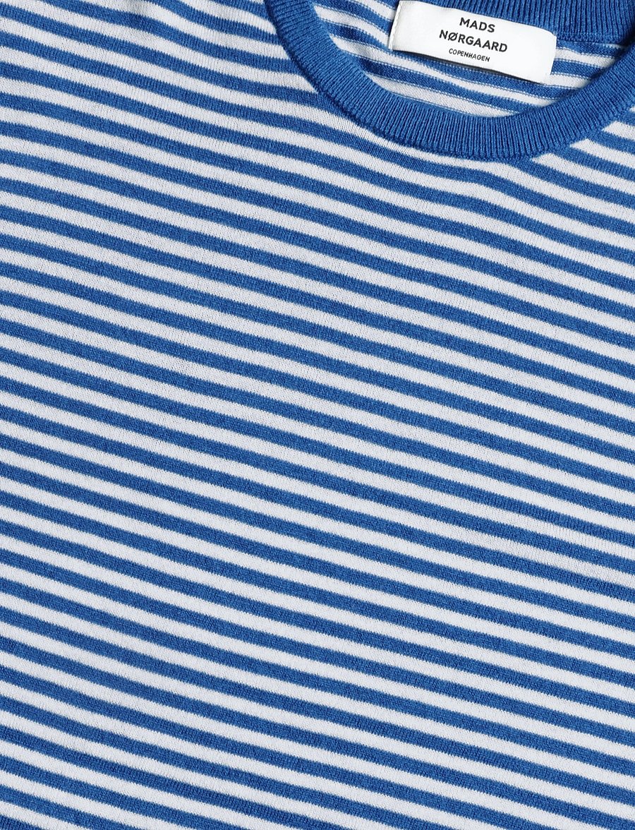 Mads Nørgaard - Fine Merino Emma Stripe Knit - pullover - lapis blue/vanilla ice - 2