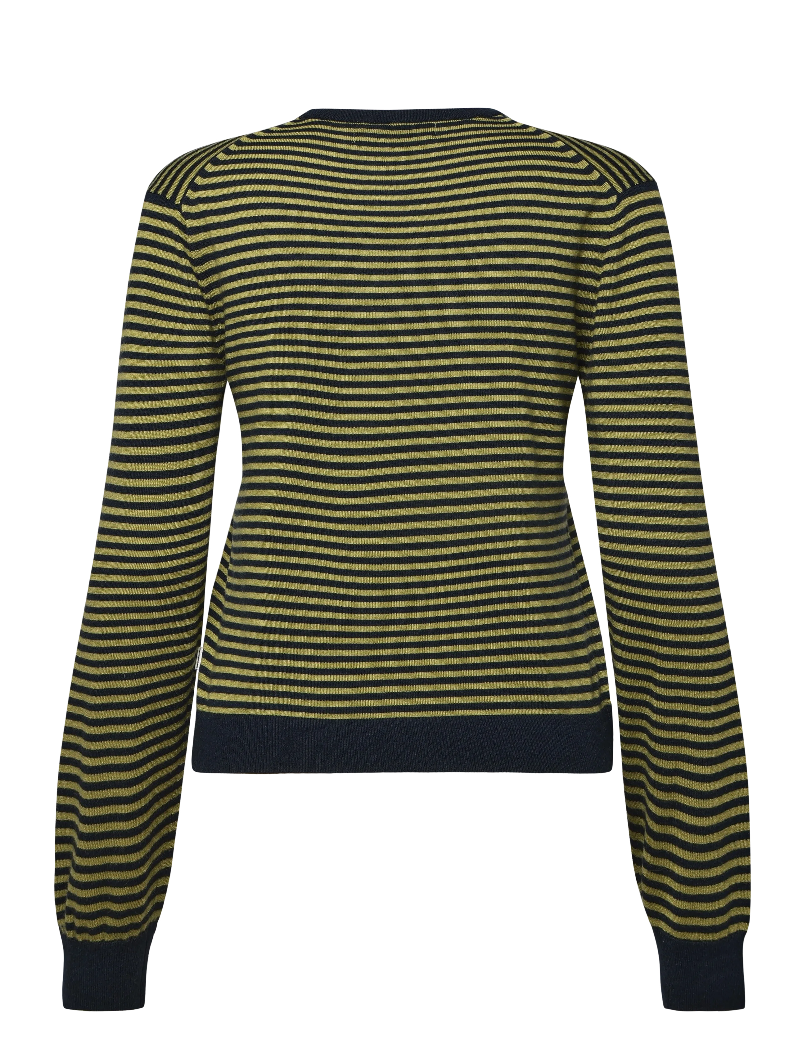 Mads Nørgaard - Fine Merino Emma Stripe Knit - kampsunid - sky captain/green olive - 2