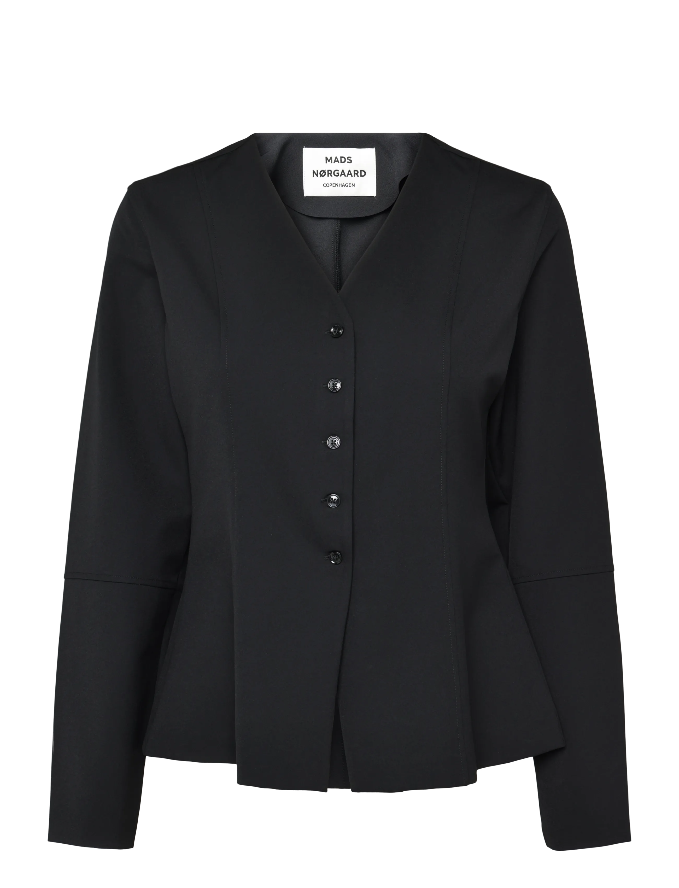 Mads Nørgaard Stretchy Nylon Sara Jacket - Tänavastiil - BLACK / black