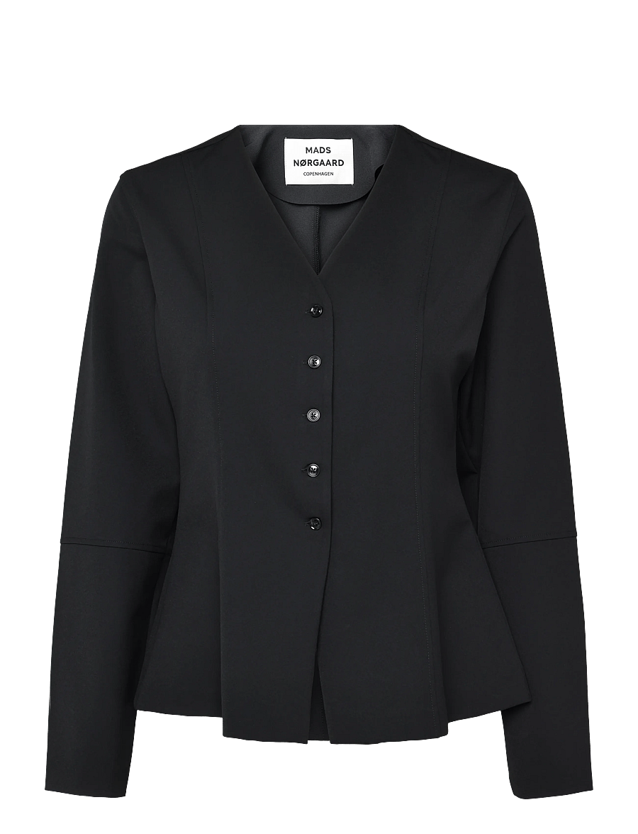 Mads Nørgaard - Stretchy Nylon Sara Jacket - Üherealised pintsakud - black - 0
