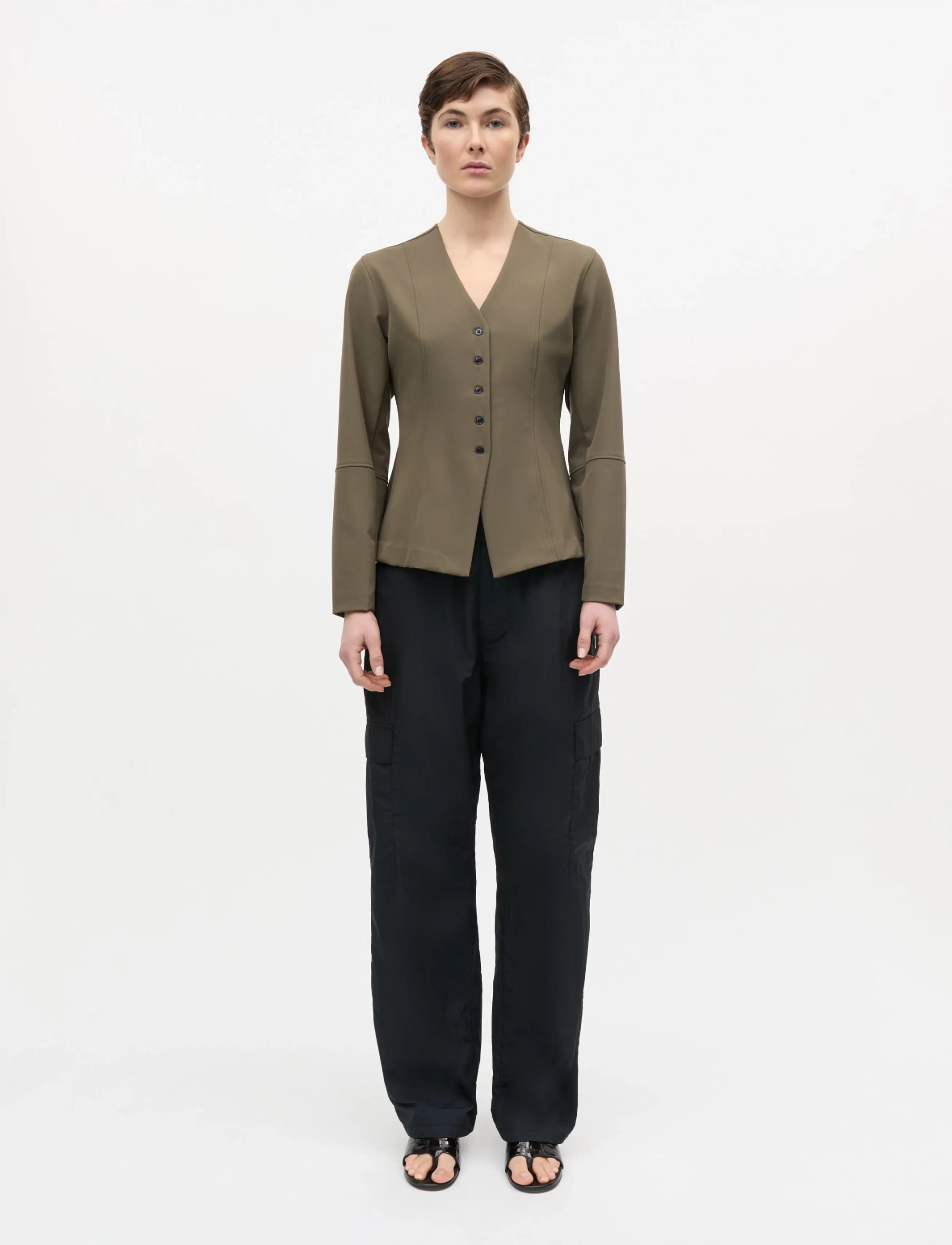 Mads Nørgaard Stretchy Nylon Sara Jacket - Mads Nørgaard - TARMAC / grey