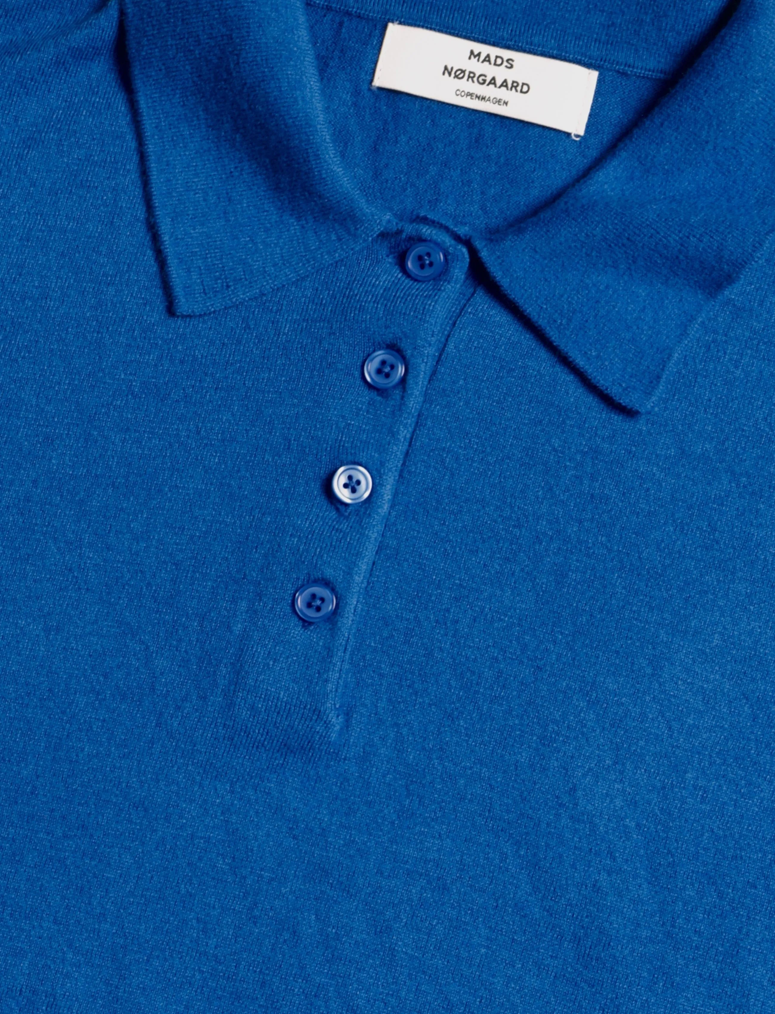 Mads Nørgaard - Fine Merino Rosa Polo Knit - kampsunid - lapis blue - 2
