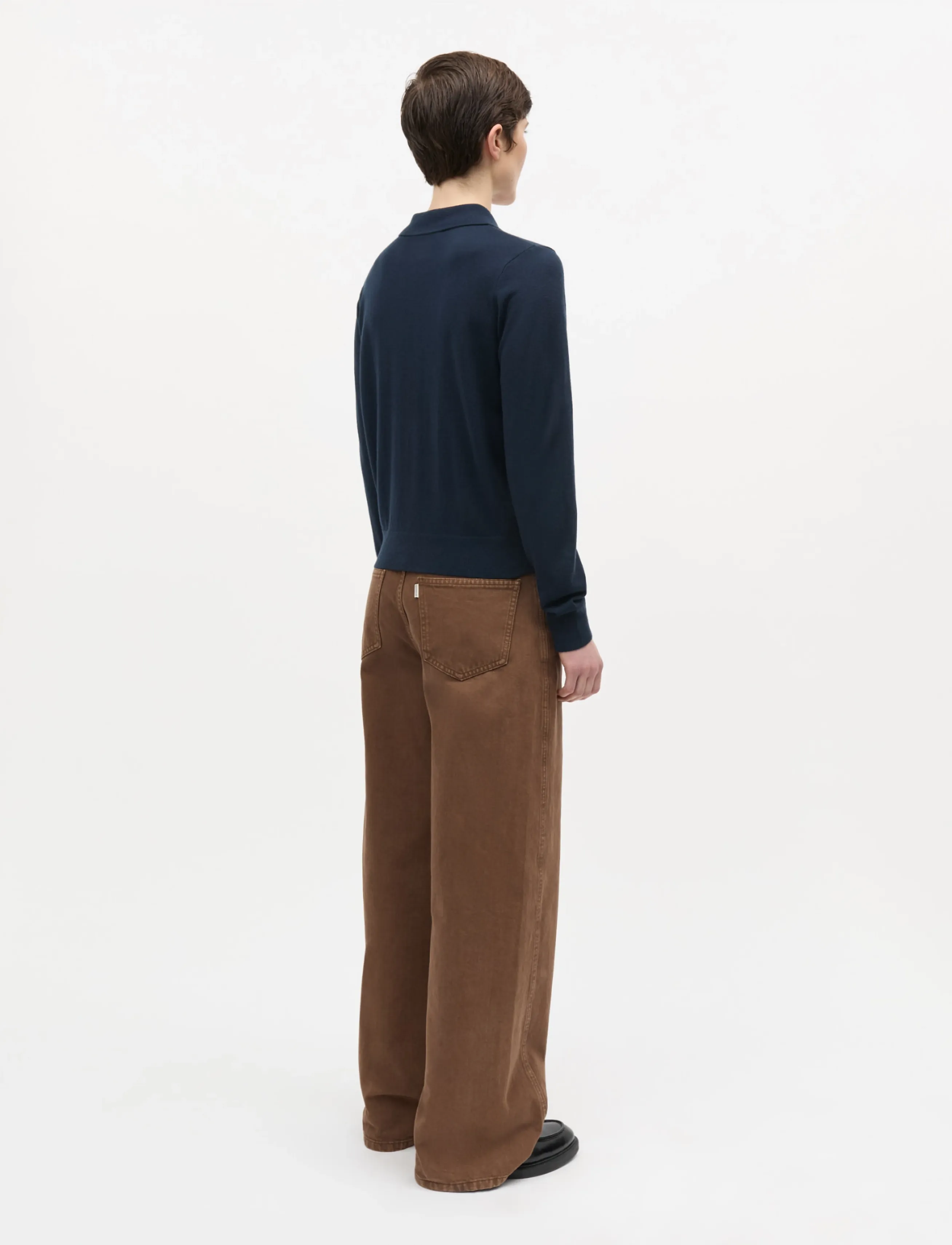Mads Nørgaard - Fine Merino Rosa Polo Knit - sky captain - 3