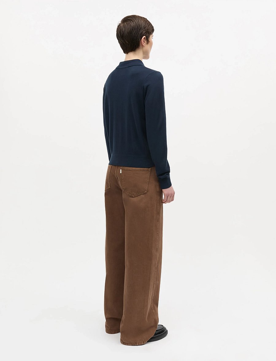 Mads Nørgaard - Fine Merino Rosa Polo Knit - pullover - sky captain - 3