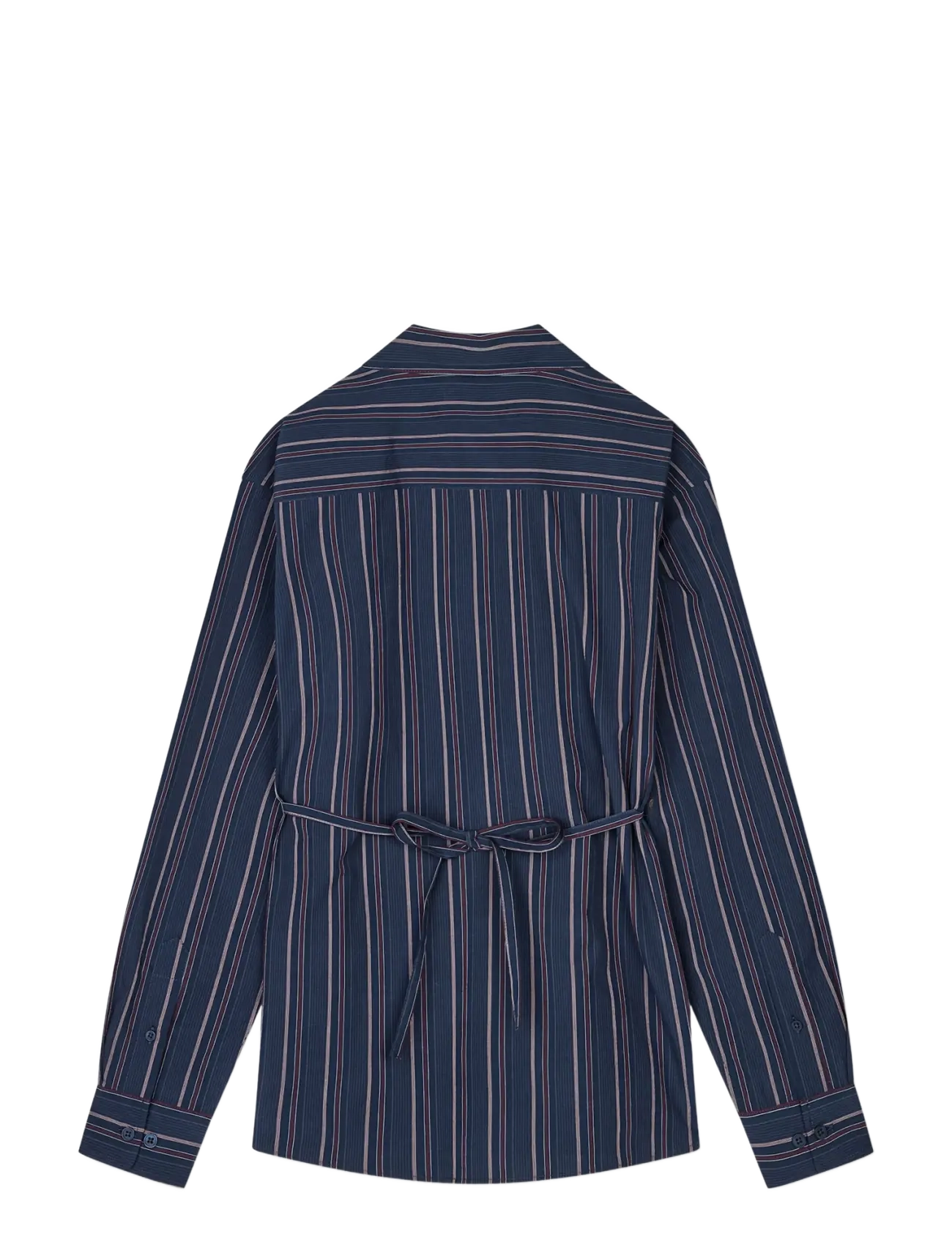 Mads Nørgaard - Peach Poplin YD Shelly Shirt - langärmlige hemden - pinstripe/sky captain - 1