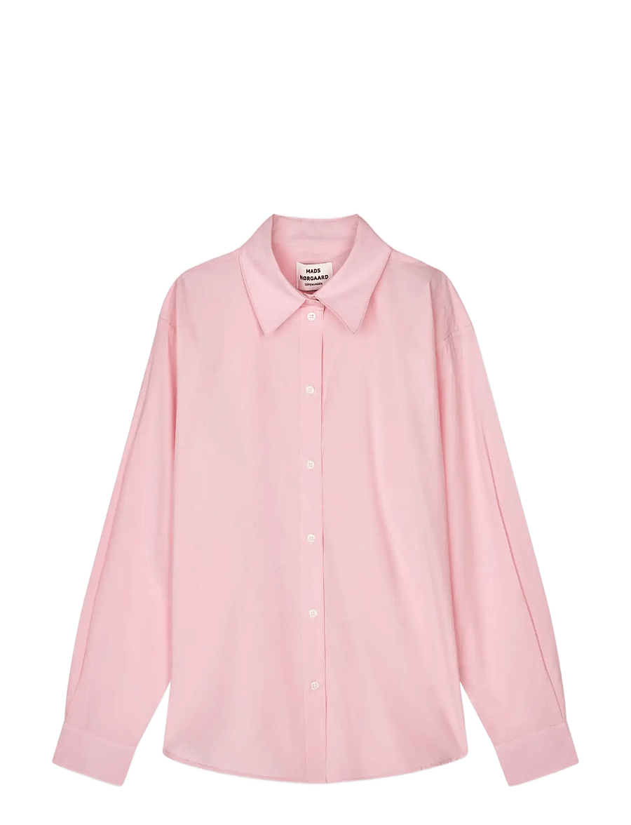 Mads Nørgaard - Peach Poplin Shelly Shirt - pikkade varrukatega särgid - fairy tale pink - 1