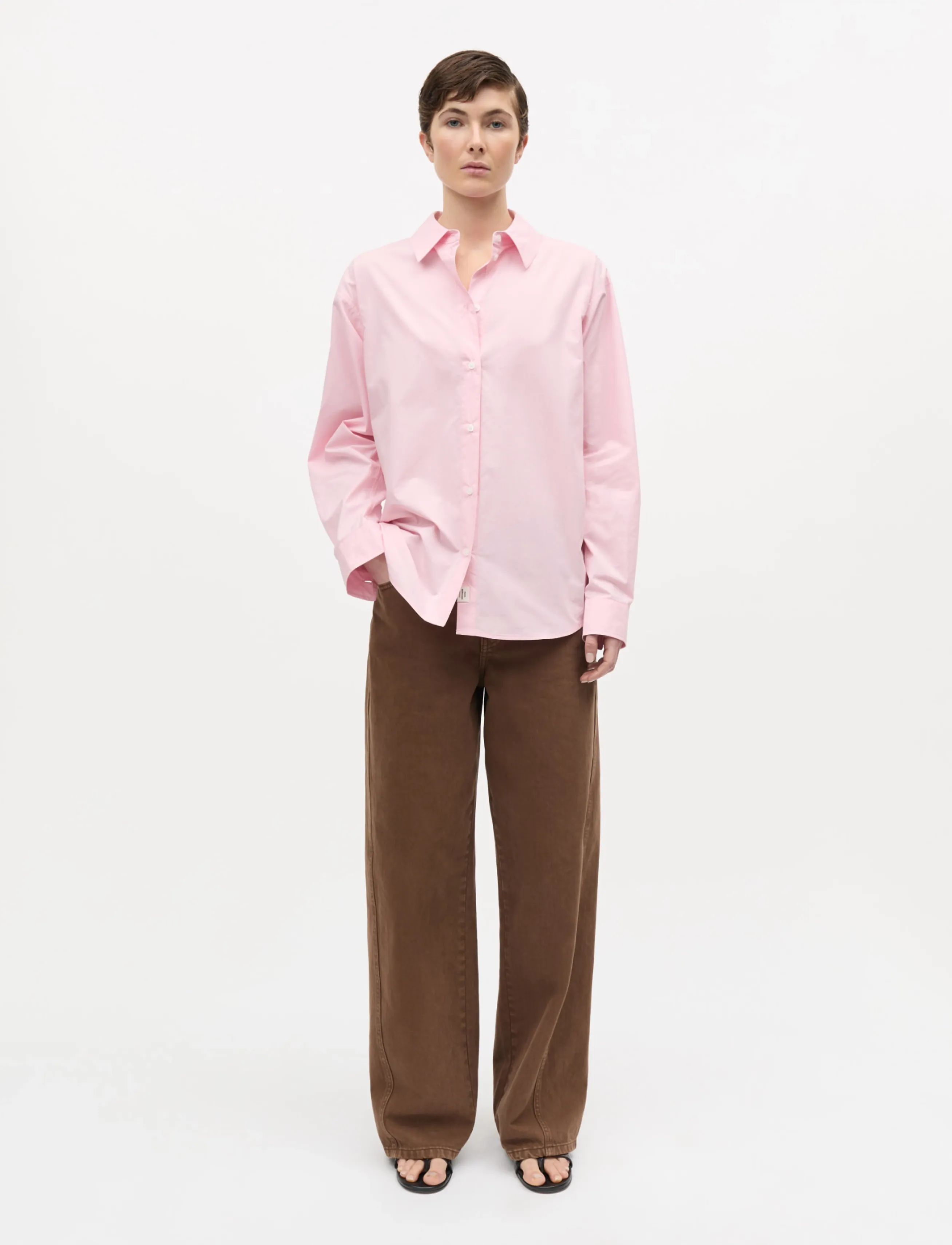 Mads Nørgaard Peach Poplin Shelly Shirt - Särgid - FAIRY TALE PINK / pink/rose