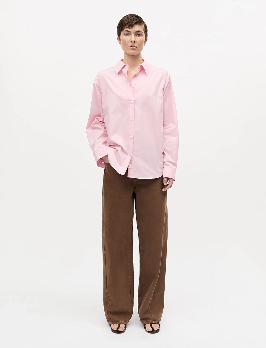 Mads Nørgaard - Peach Poplin Shelly Shirt - pikkade varrukatega särgid - fairy tale pink - 0