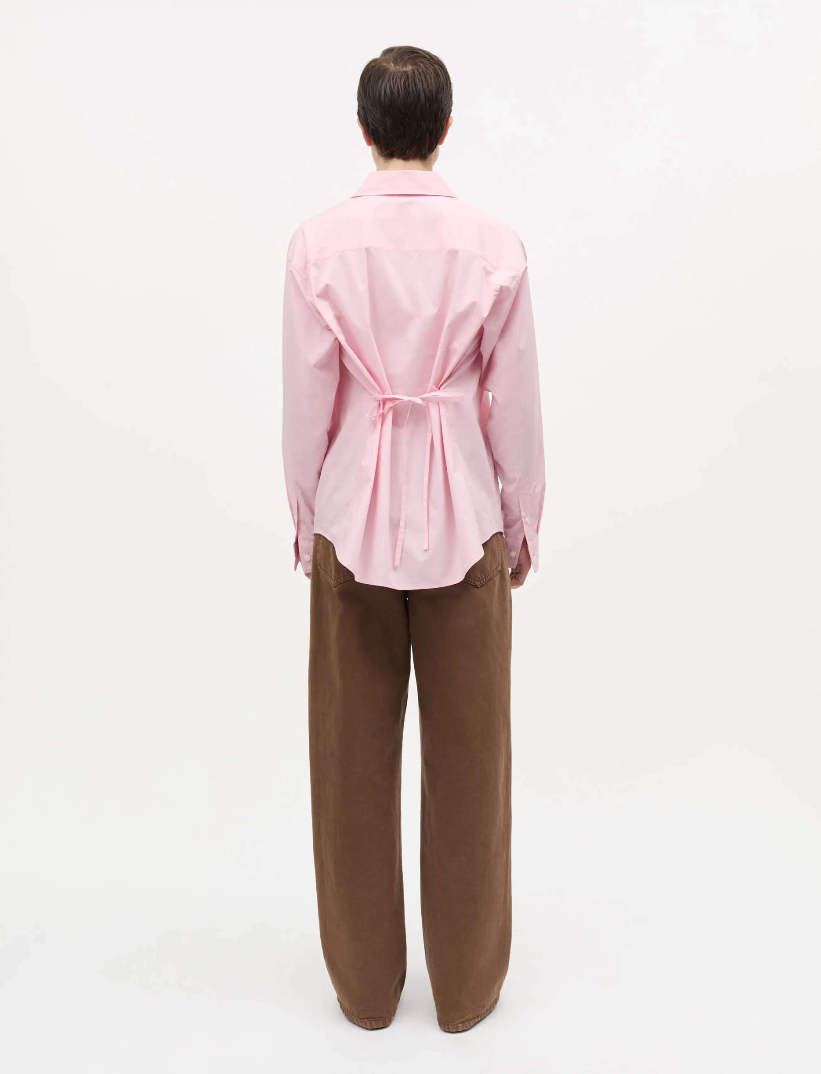 Mads Nørgaard - Peach Poplin Shelly Shirt - långärmade skjortor - fairy tale pink - 3