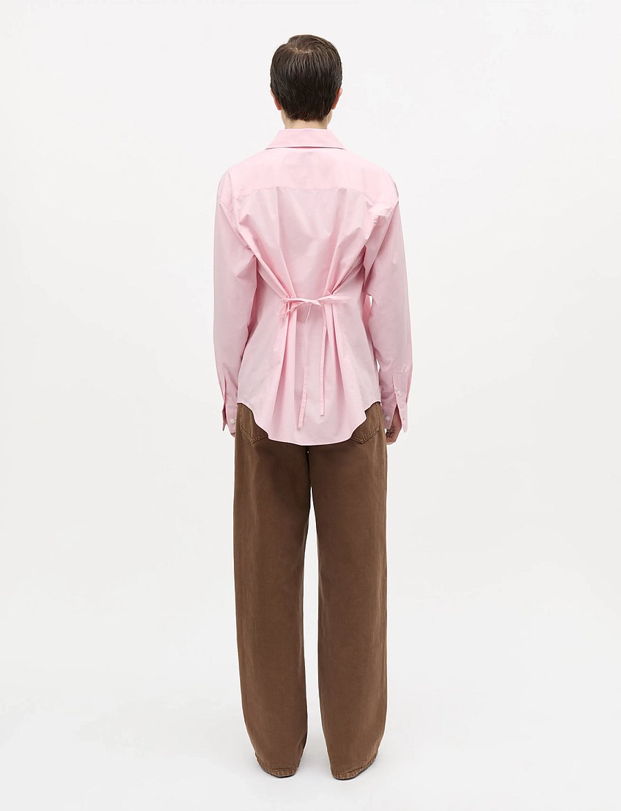 Mads Nørgaard - Peach Poplin Shelly Shirt - pikkade varrukatega särgid - fairy tale pink - 3