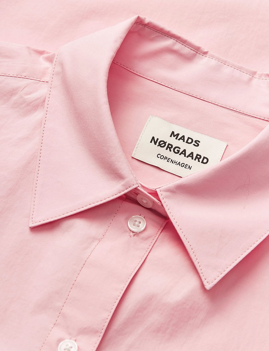 Mads Nørgaard - Peach Poplin Shelly Shirt - pikkade varrukatega särgid - fairy tale pink - 4