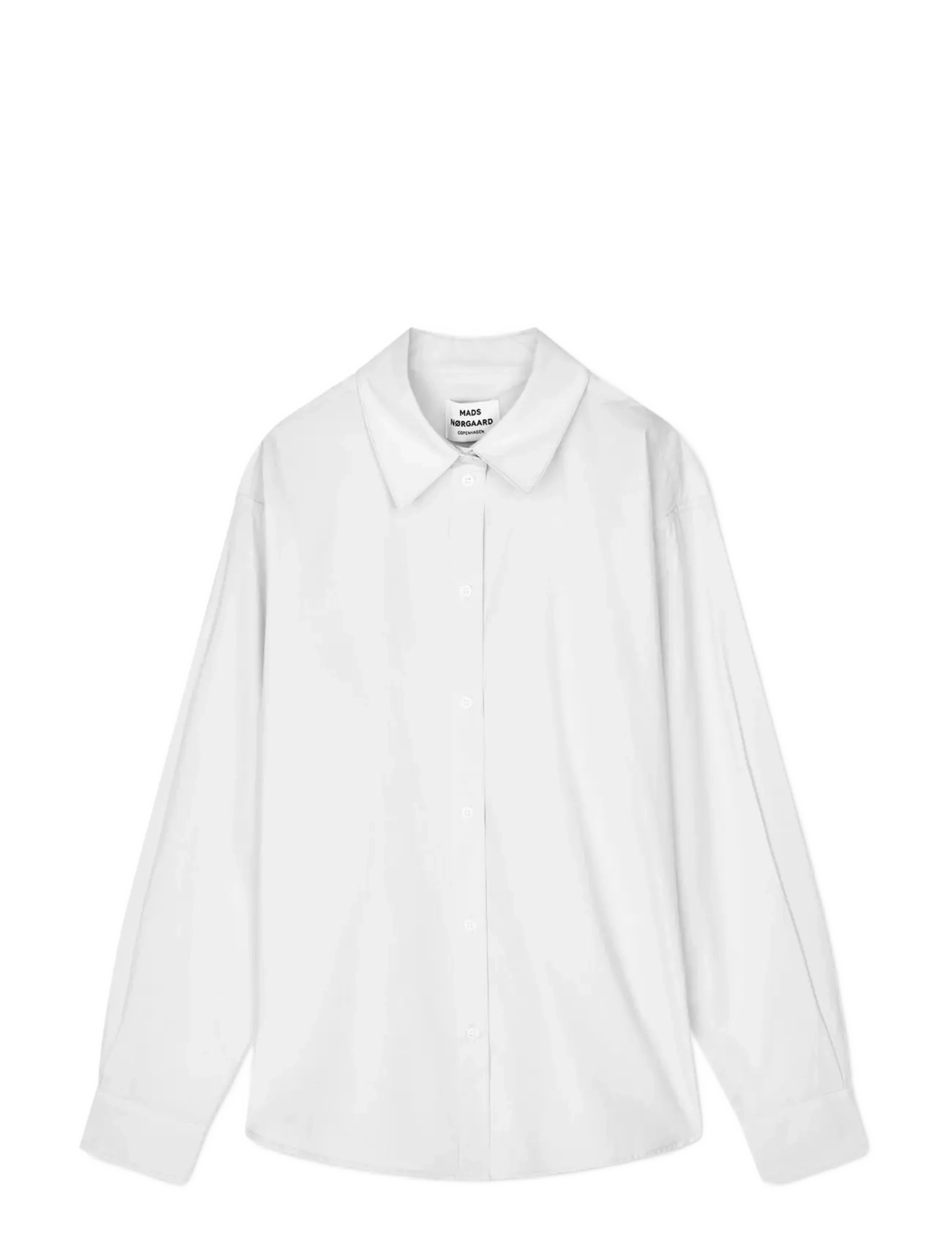 Mads Nørgaard Peach Poplin Shelly Shirt - Hemden - SNOW WHITE / white