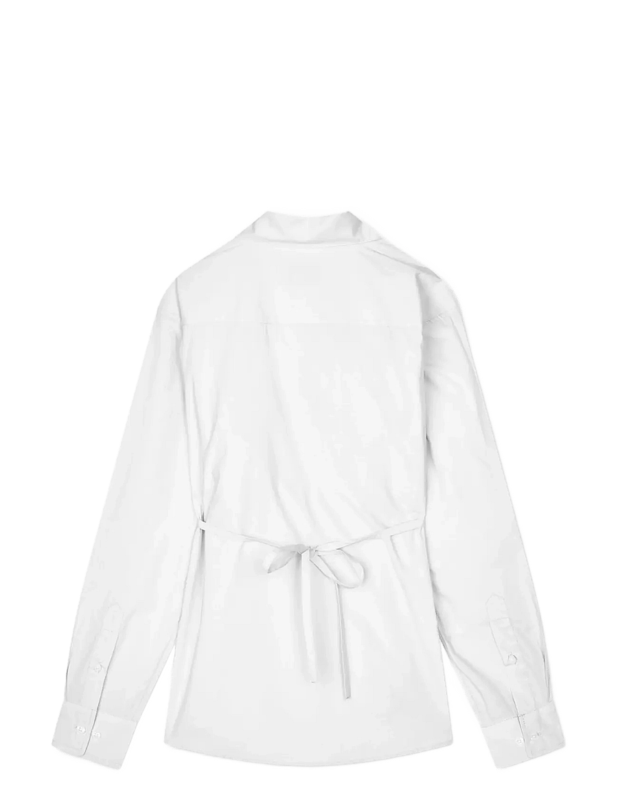 Mads Nørgaard - Peach Poplin Shelly Shirt - langärmlige hemden - snow white - 1